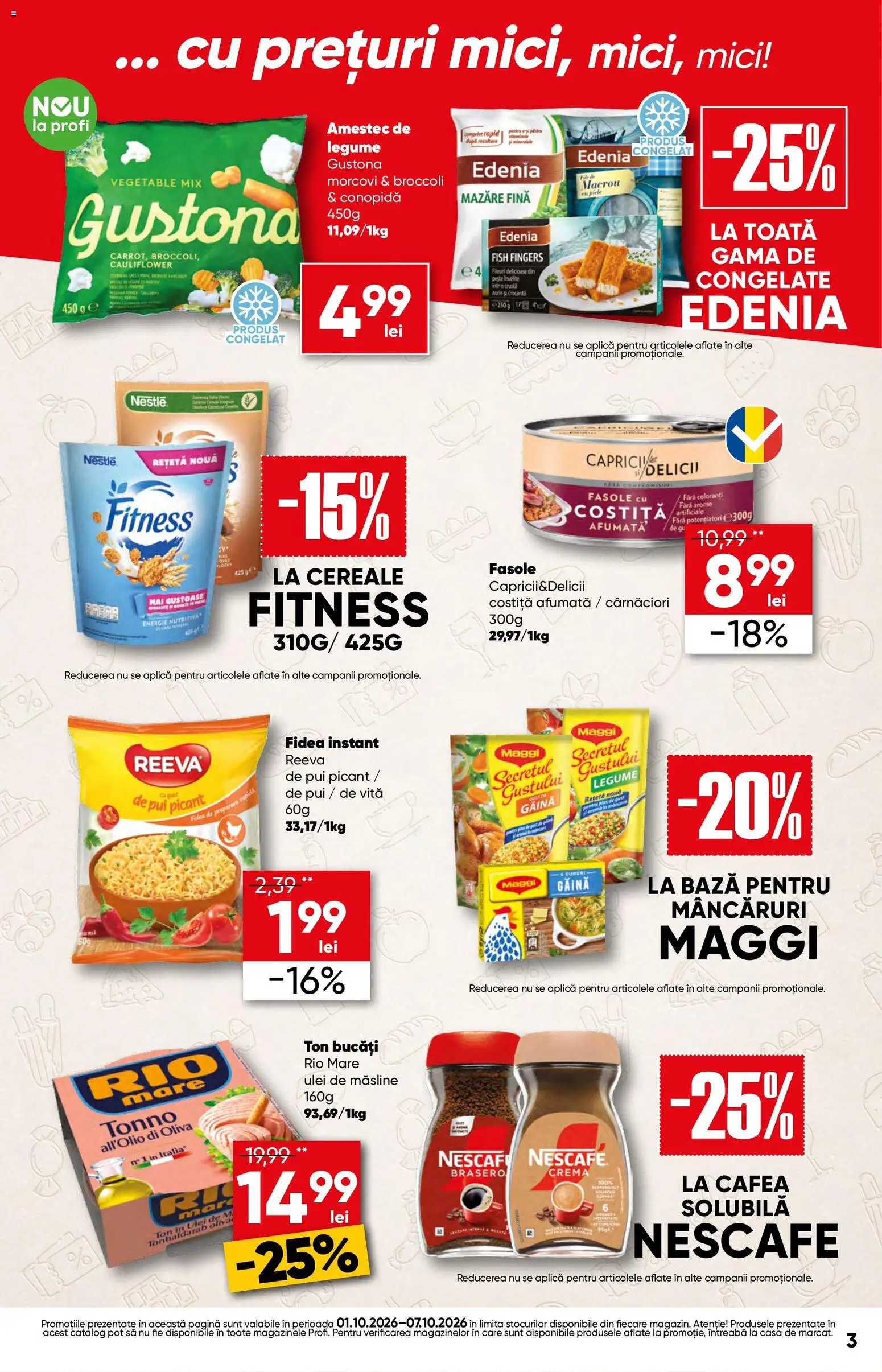 Catalog Profi 1 - 6 Octombrie 2026 | Pagina 3 | Produse: Vită, Conopidă, Aplică, Cremă