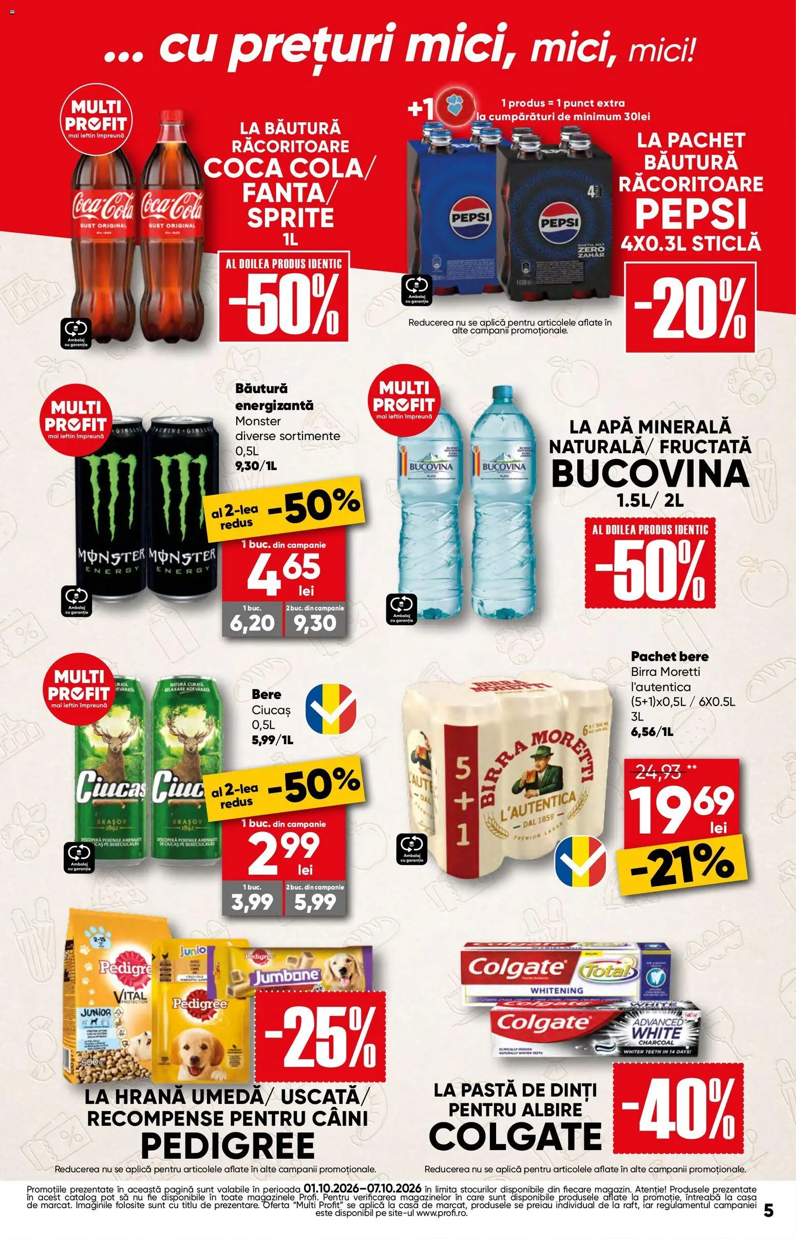 Catalog Profi 1 - 6 Octombrie 2026 | Pagina 5 | Produse: Fanta, Bere, Pastă de dinți, Apă
