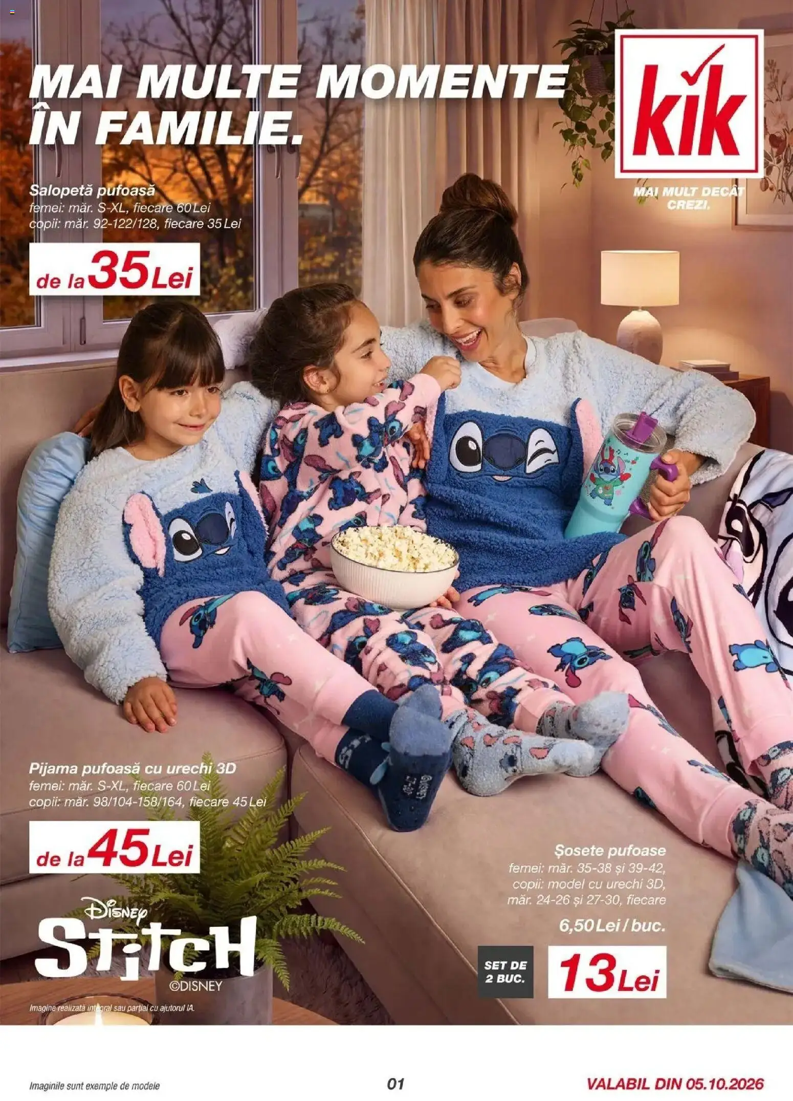 Catalog Kik 5 - 9 Octombrie 2026 | Pagina 1 | Produse: Disney, Pijamă, Salopetă, Șosete