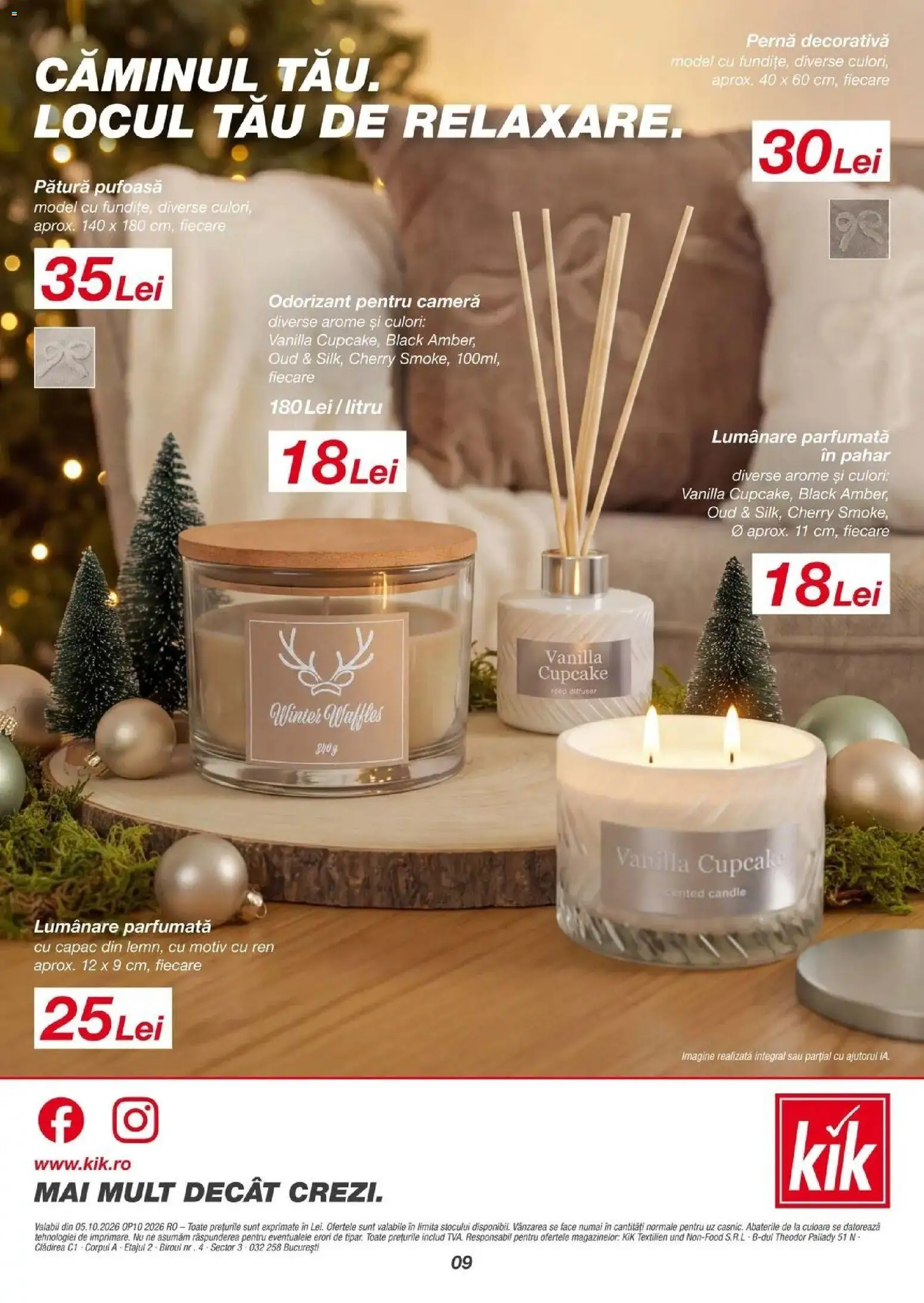 Catalog Kik 5 - 9 Octombrie 2026 | Pagina 9 | Produse: Cameră, Pătură, Lumanare parfumata, Black