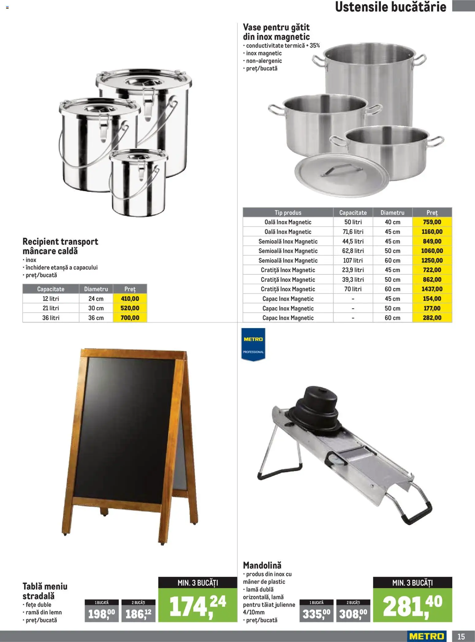 Catalog METRO 1 Octombrie 2026 - 3 Ianuarie 2027 | Pagina 15 | Produse: Cratiță, Oală, Vase, Tip