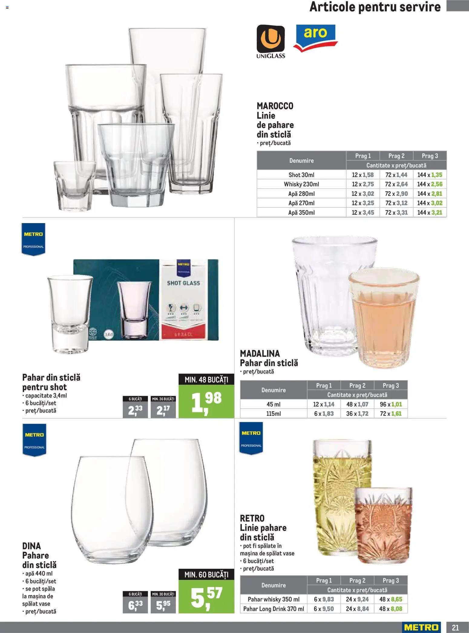 Catalog METRO 1 Octombrie 2026 - 3 Ianuarie 2027 | Pagina 21 | Produse: Mașină De Spălat, Mașină De Spălat Vase, Vase, Apă