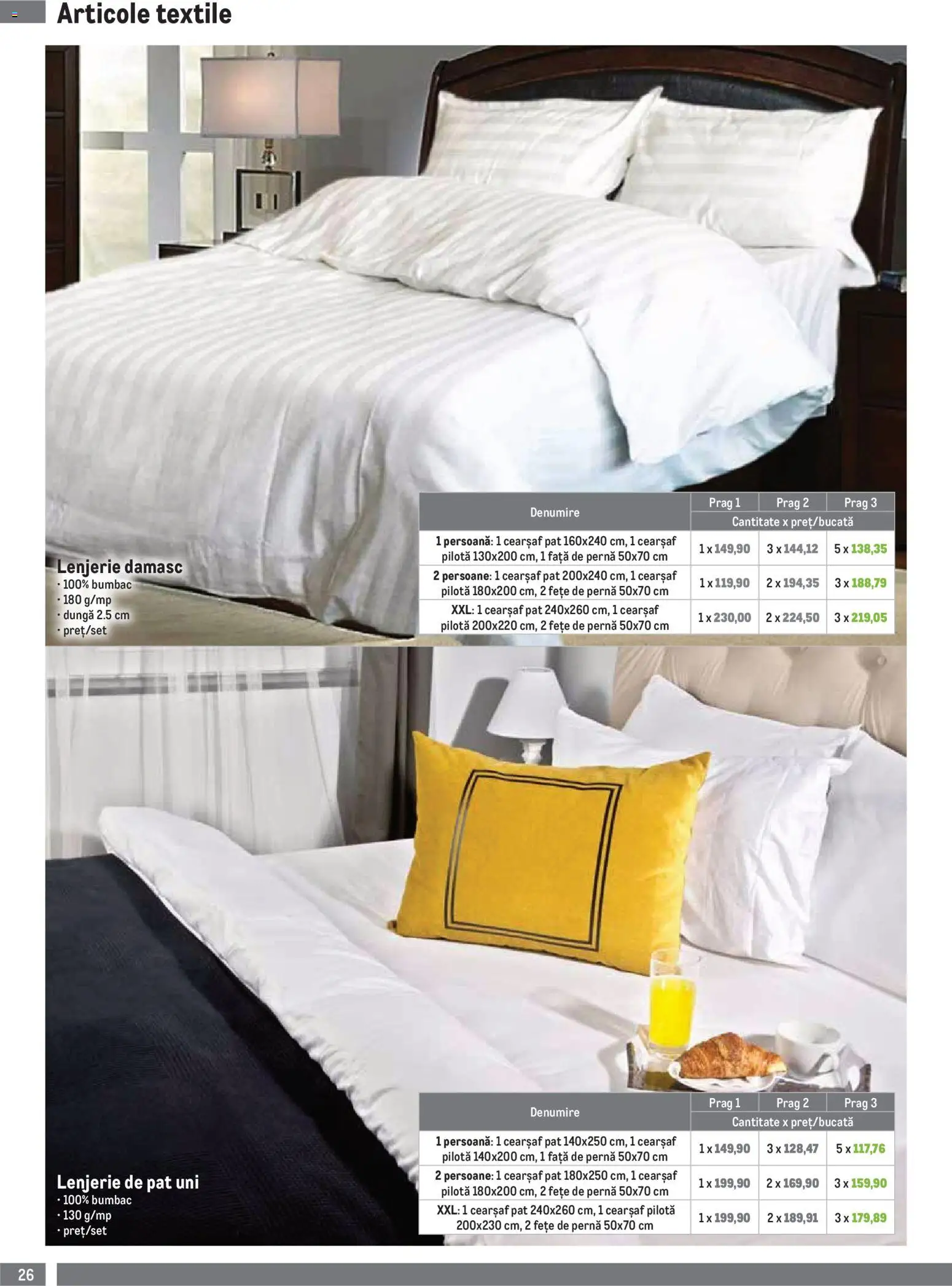 Catalog METRO 1 Octombrie 2026 - 3 Ianuarie 2027 | Pagina 26 | Produse: Pat, Lenjerie de pat, Pernă, Fete de perna