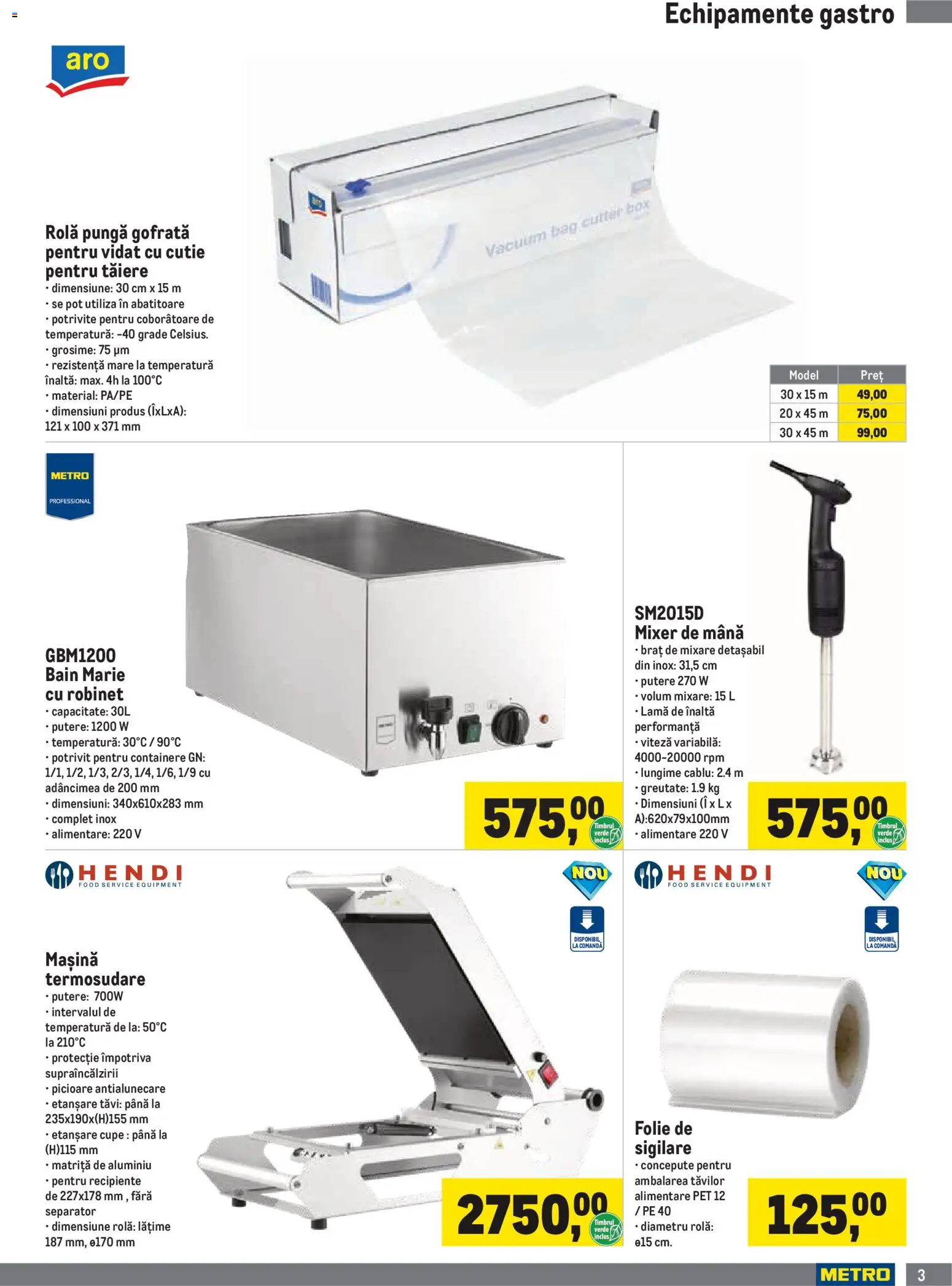 Catalog METRO 1 Octombrie 2026 - 3 Ianuarie 2027 | Pagina 3 | Produse: Cablu, Cutter, Mixer, Matriță