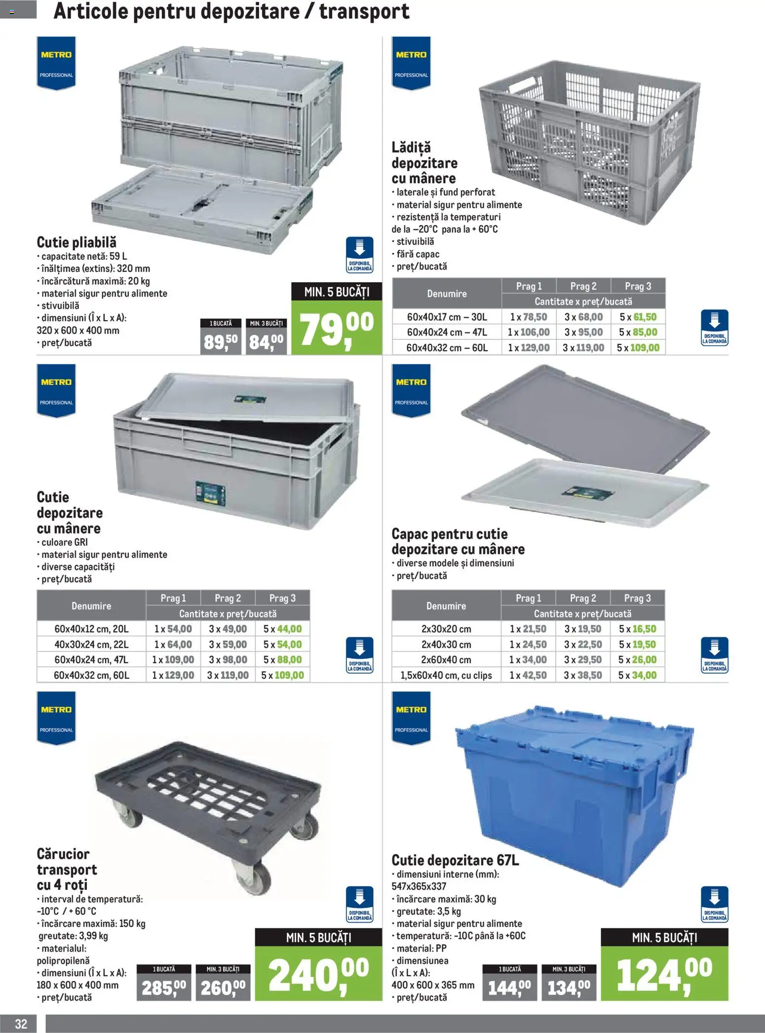Catalog METRO 1 Octombrie 2026 - 3 Ianuarie 2027 | Pagina 32 | Produse: Mânere, Cutie, Depozitare