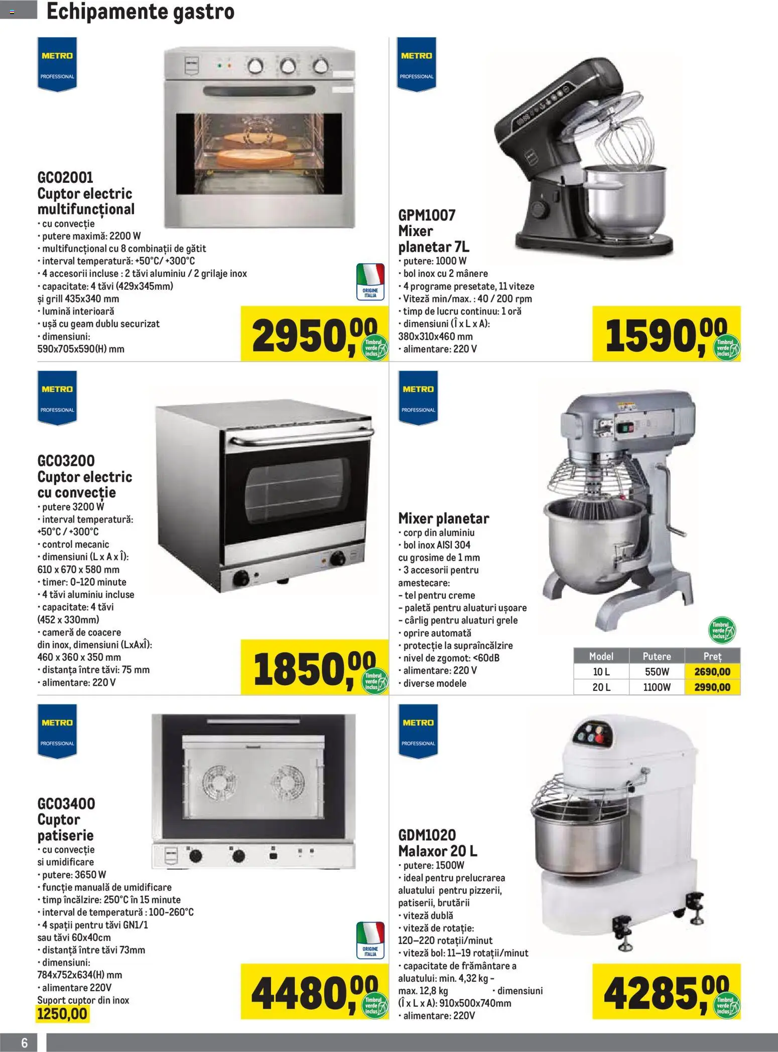 Catalog METRO 1 Octombrie 2026 - 3 Ianuarie 2027 | Pagina 6 | Produse: Lumină, Cameră, Grill, Ușă
