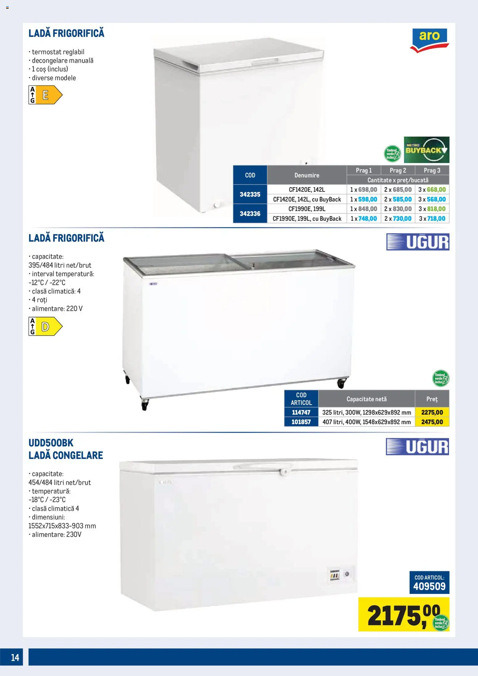 Catalog METRO 1 Octombrie 2026 - 3 Ianuarie 2027 | Pagina 14 | Produse: Coș, Ladă frigorifică