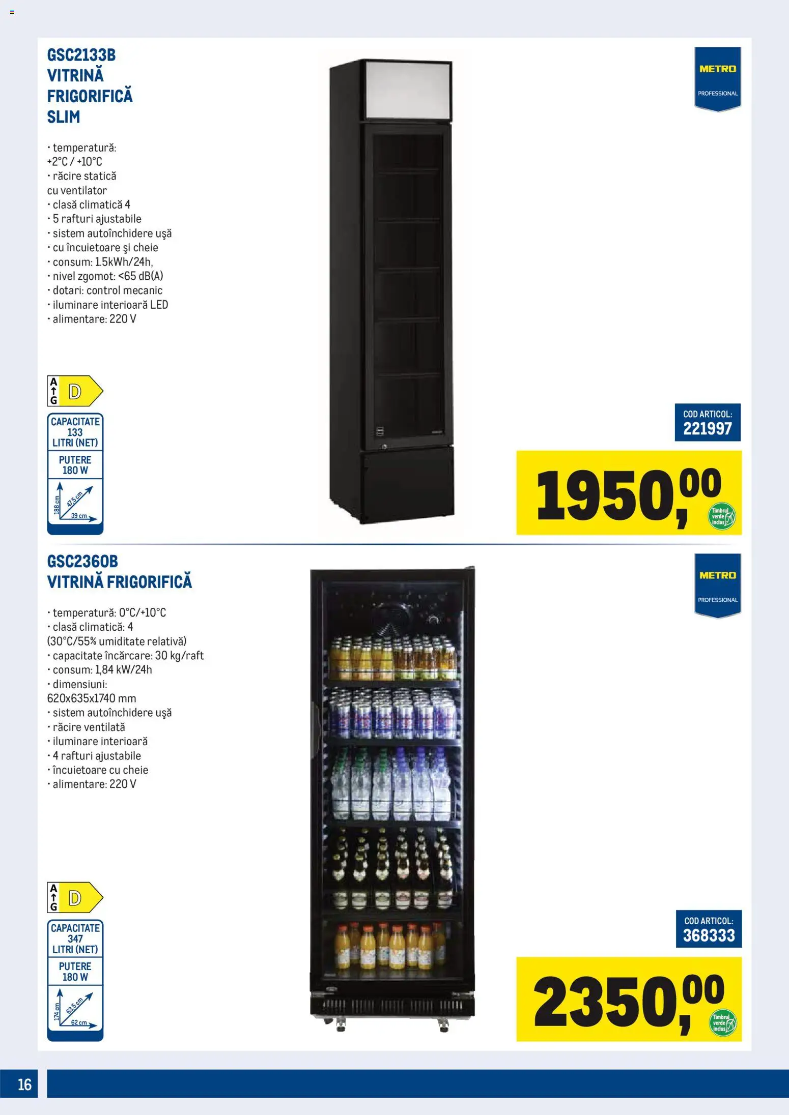 Catalog METRO 1 Octombrie 2026 - 3 Ianuarie 2027 | Pagina 16 | Produse: Ventilator, LED, Vitrină, Ușă