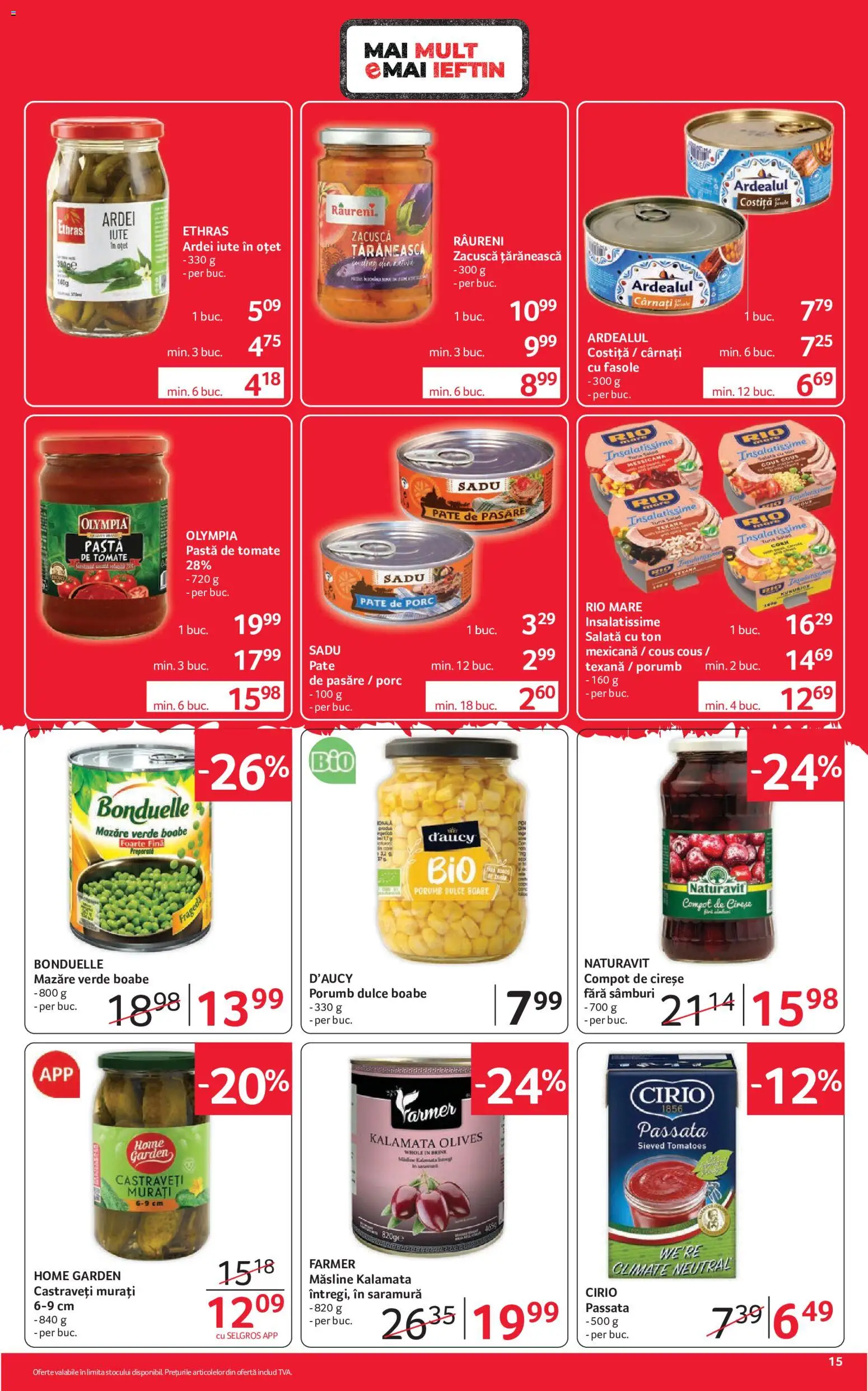 Catalog Selgros 2 - 14 Octombrie 2026 | Pagina 15 | Produse: Pate de Porc, Ardei, Ardei iute, Compot
