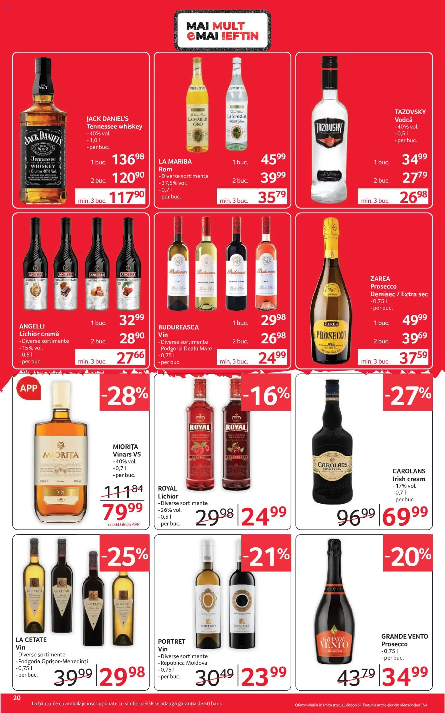 Catalog Selgros 2 - 14 Octombrie 2026 | Pagina 20 | Produse: Vodca, Lichior, Prosecco, Cremă