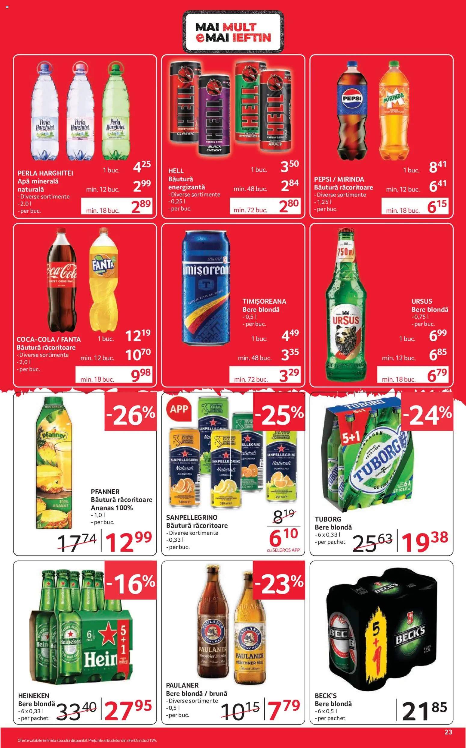 Catalog Selgros 2 - 14 Octombrie 2026 | Pagina 23 | Produse: Ursus, Bautura racoritoare, Apa minerala, Apple