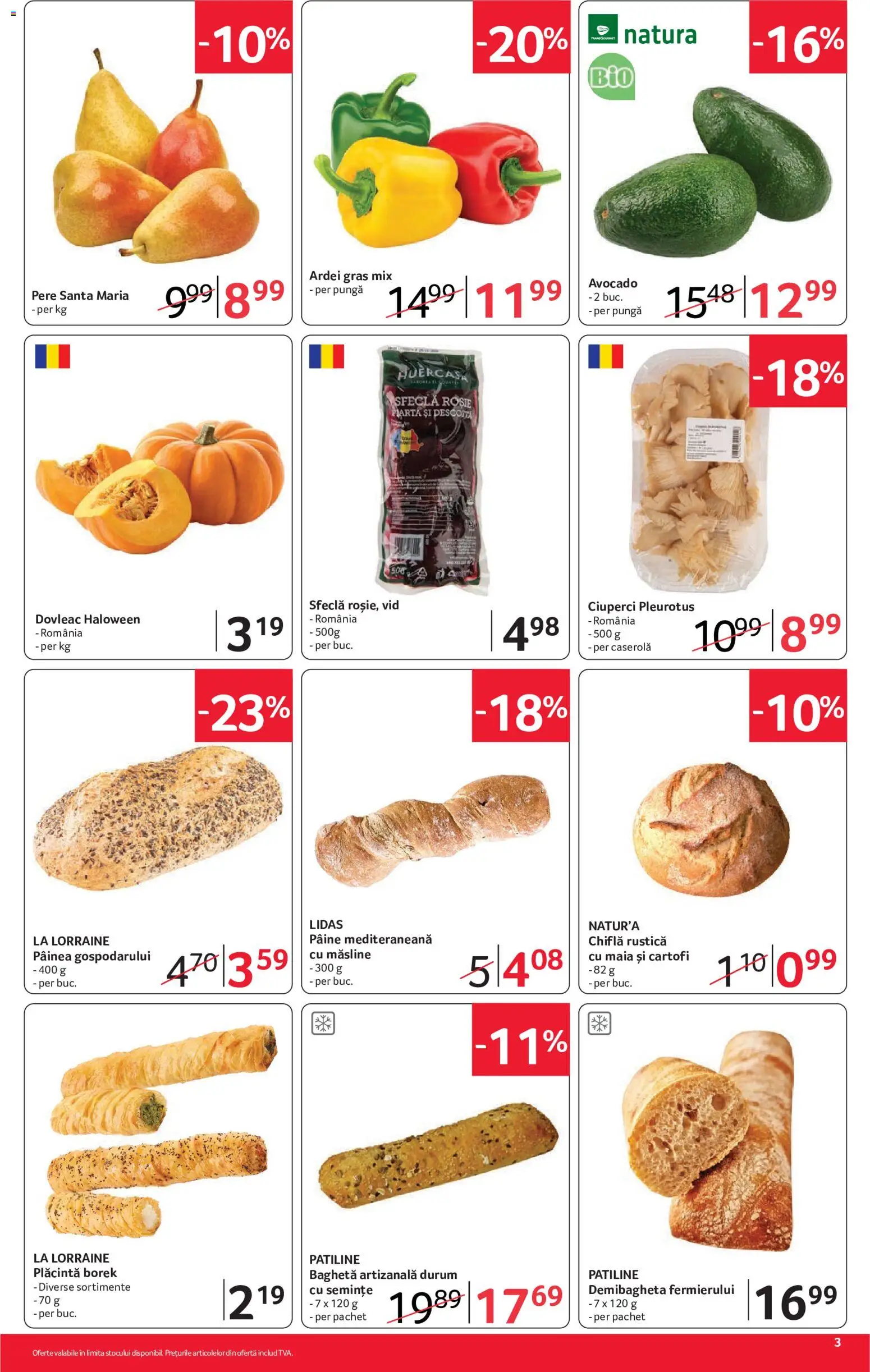 Catalog Selgros 2 - 14 Octombrie 2026 | Pagina 3 | Produse: Caserola, Semințe, Plăcintă, Chiflă