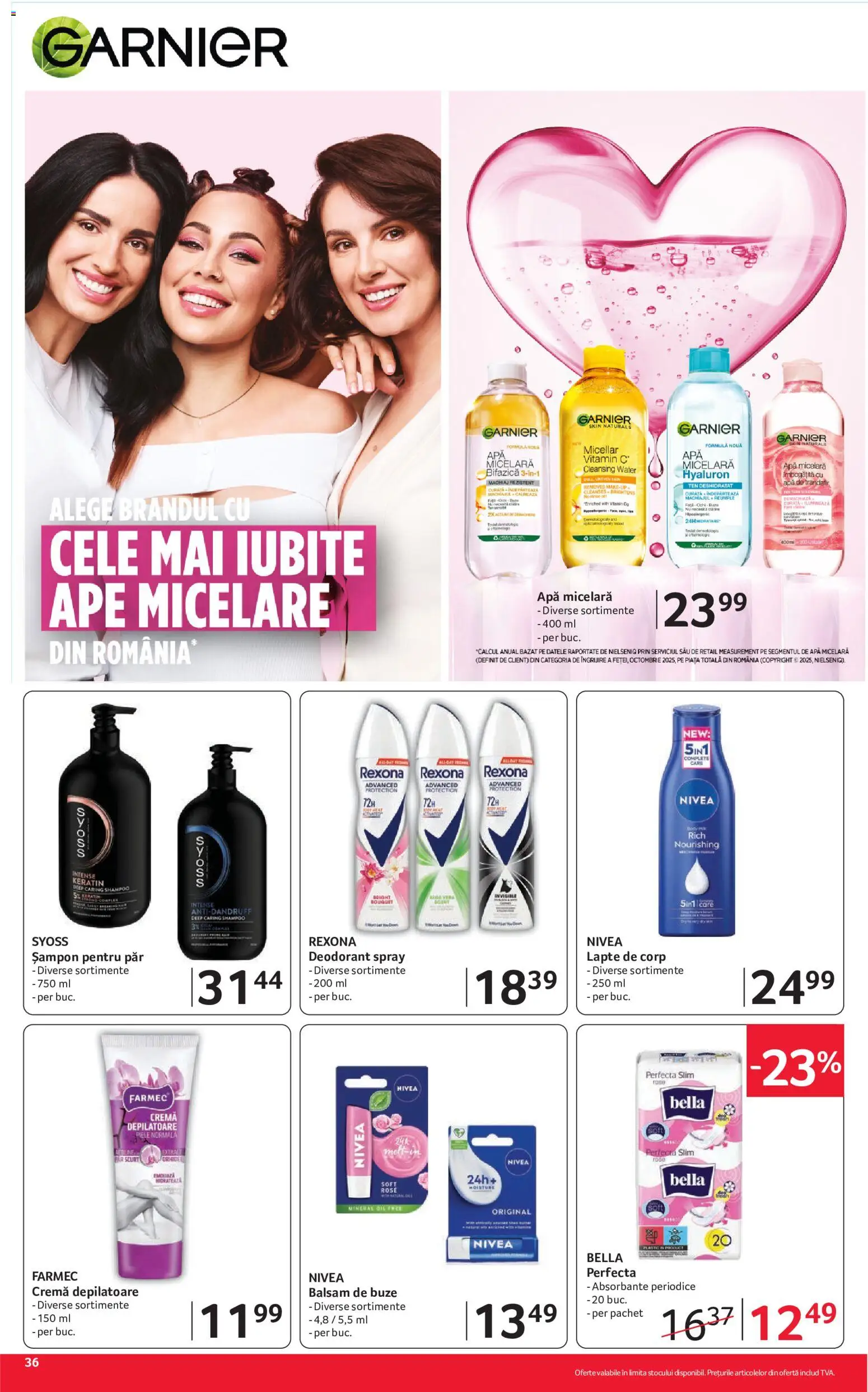 Catalog Selgros 2 - 14 Octombrie 2026 | Pagina 36 | Produse: Trandafir, Șampon, Balsam, Absorbante