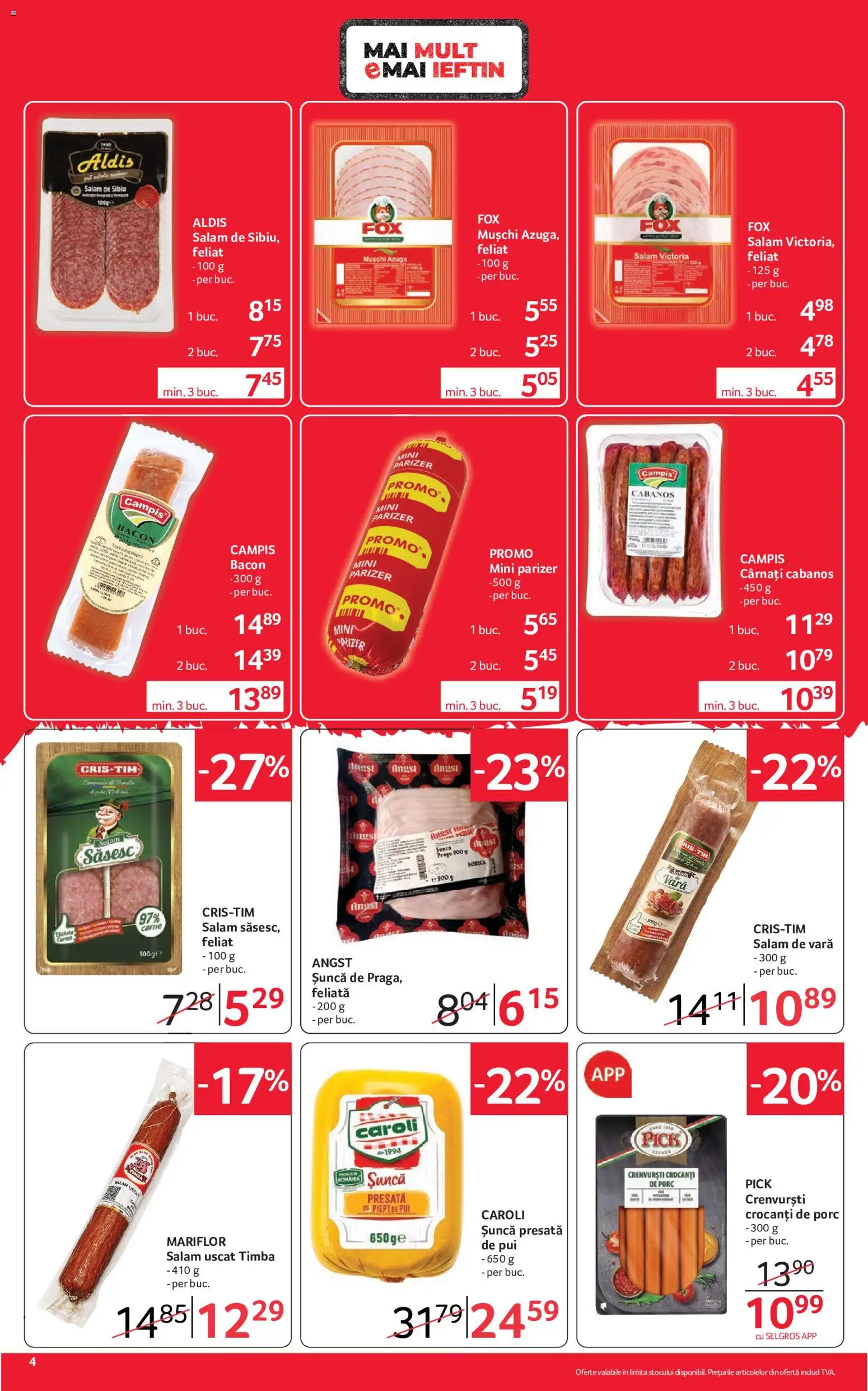 Catalog Selgros 2 - 14 Octombrie 2026 | Pagina 4 | Produse: Pui, Cabanos, Campis, Salam