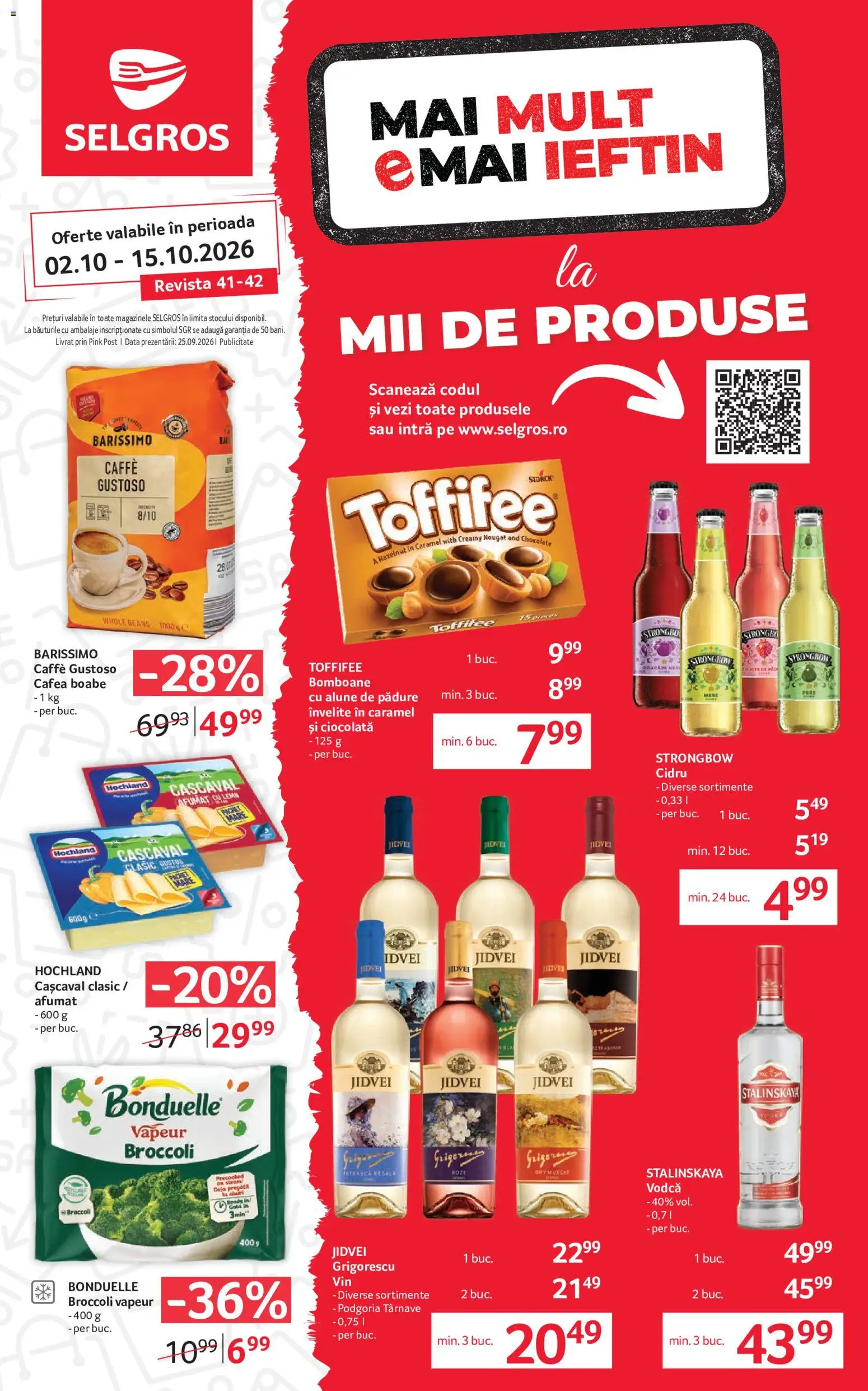 Catalog Selgros 2 - 14 Octombrie 2026 | Pagina 1 | Produse: Vodca, Toffifee, Cașcaval, Bomboane