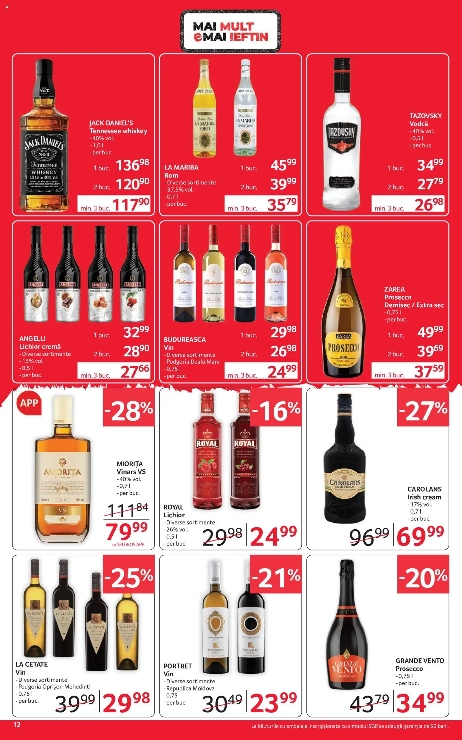 Catalog Selgros 2 - 14 Octombrie 2026 | Pagina 12 | Produse: Lichior, Cremă, Vodka, Whiskey