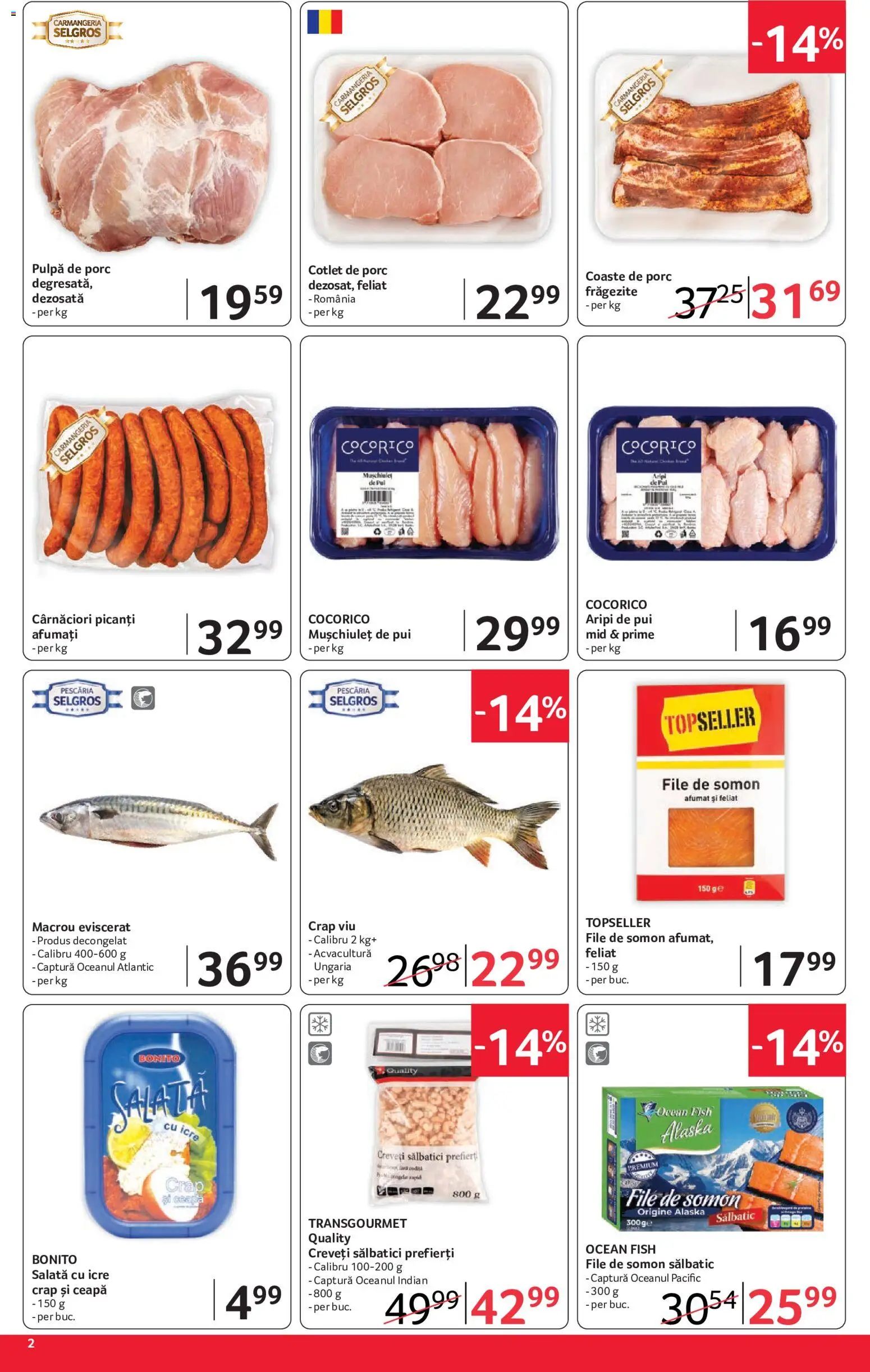 Catalog Selgros 2 - 14 Octombrie 2026 | Pagina 2 | Produse: Somon afumat, Somon, Salată, Ceapă