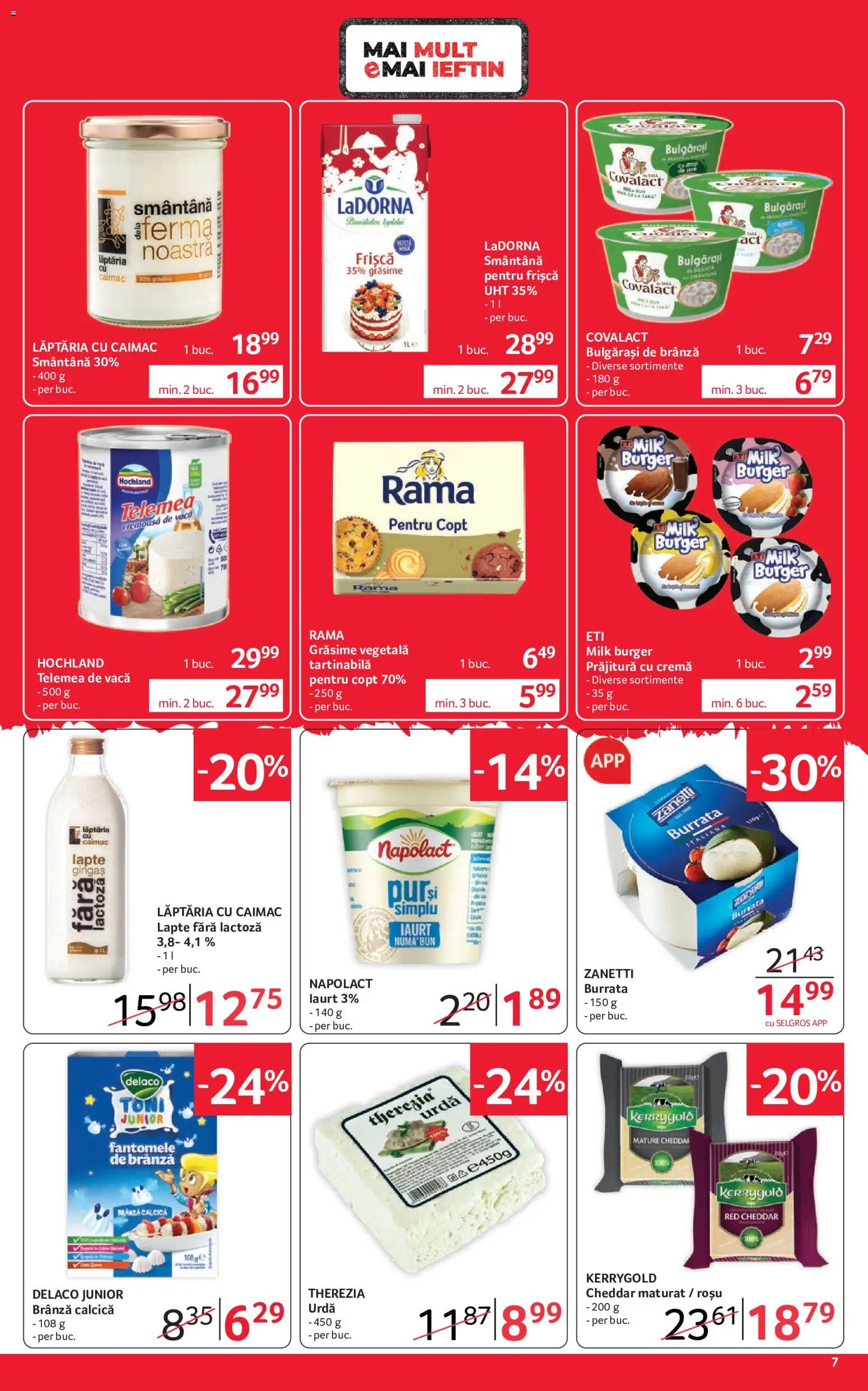 Catalog Selgros 2 - 14 Octombrie 2026 | Pagina 7 | Produse: Iaurt, Frișcă, Smântână, Burger