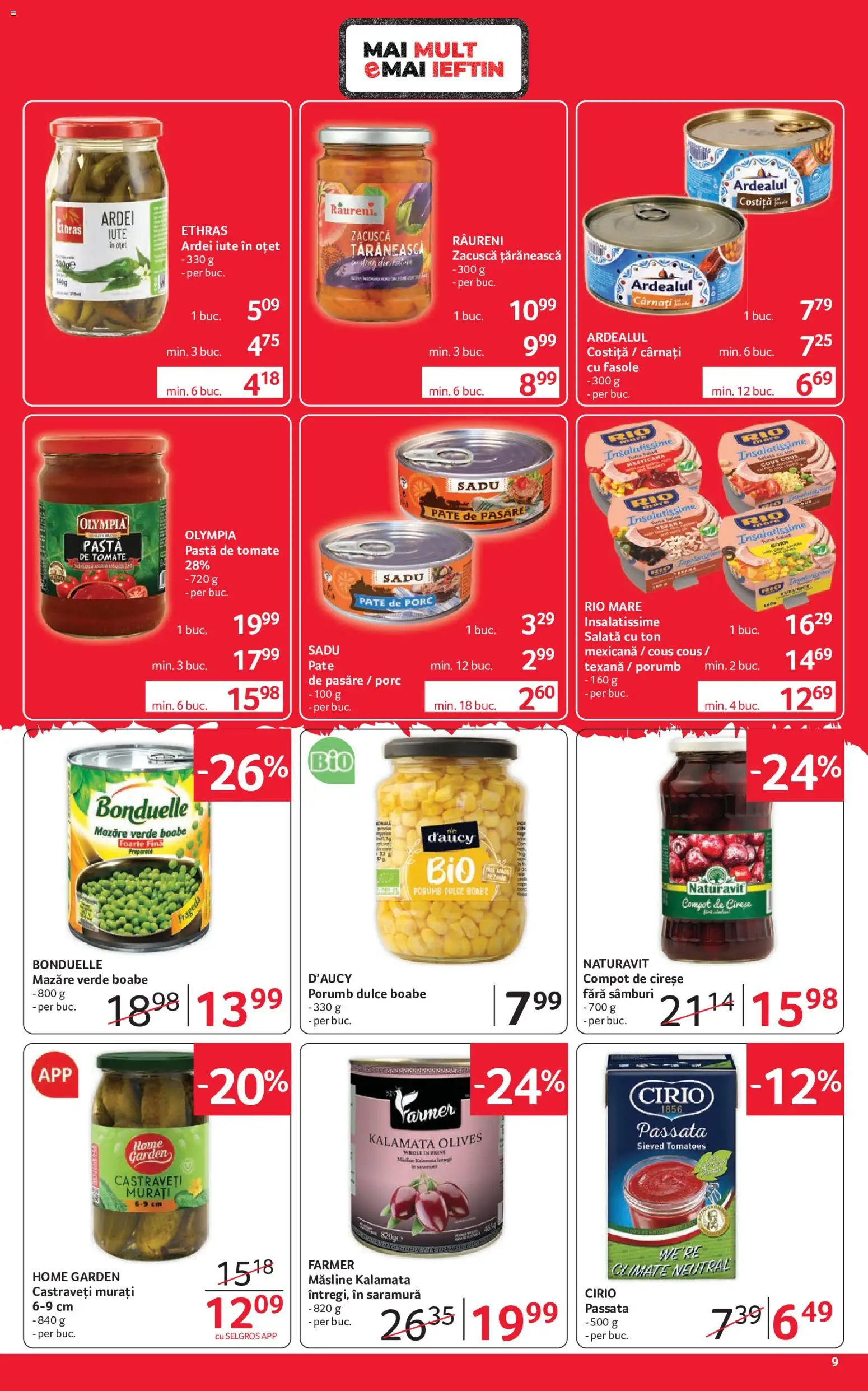 Catalog Selgros 2 - 14 Octombrie 2026 | Pagina 9 | Produse: Pate de Porc, Ardei, Ardei iute, Zacuscă