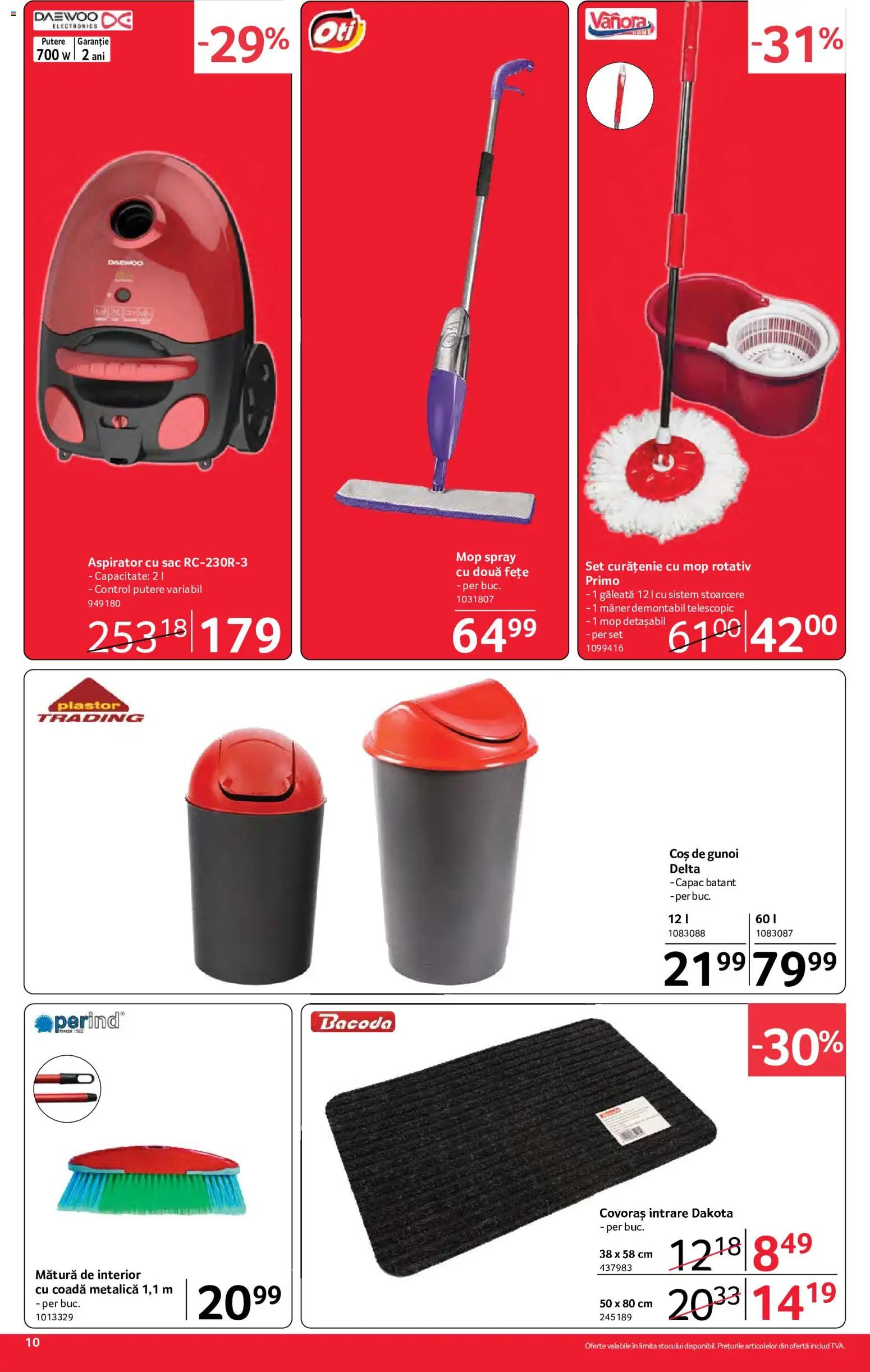 Catalog Selgros 2 - 14 Octombrie 2026 | Pagina 10 | Produse: Aspirator cu sac, Aspirator, Mop, Sac
