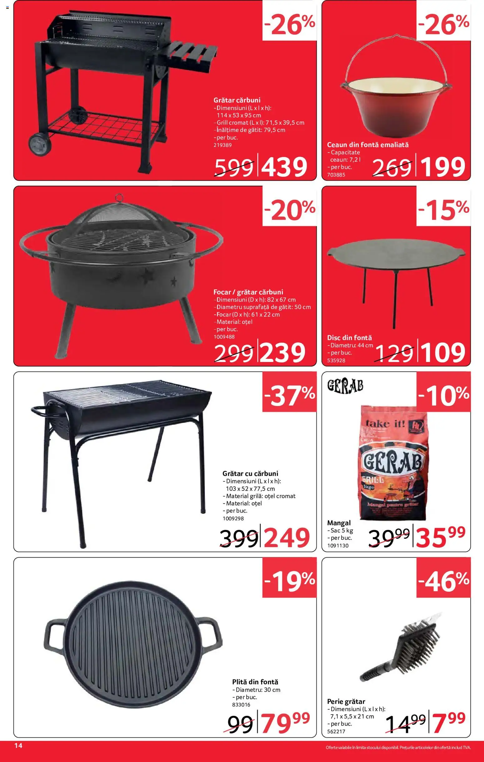 Catalog Selgros 2 - 14 Octombrie 2026 | Pagina 14 | Produse: Plită, Grill, Grătar, Sac