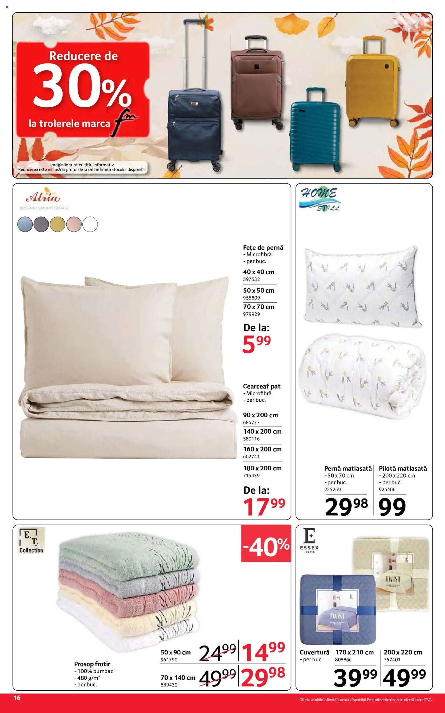 Catalog Selgros 2 - 14 Octombrie 2026 | Pagina 16 | Produse: Cuvertură, Pat, Raft, Fete de perna