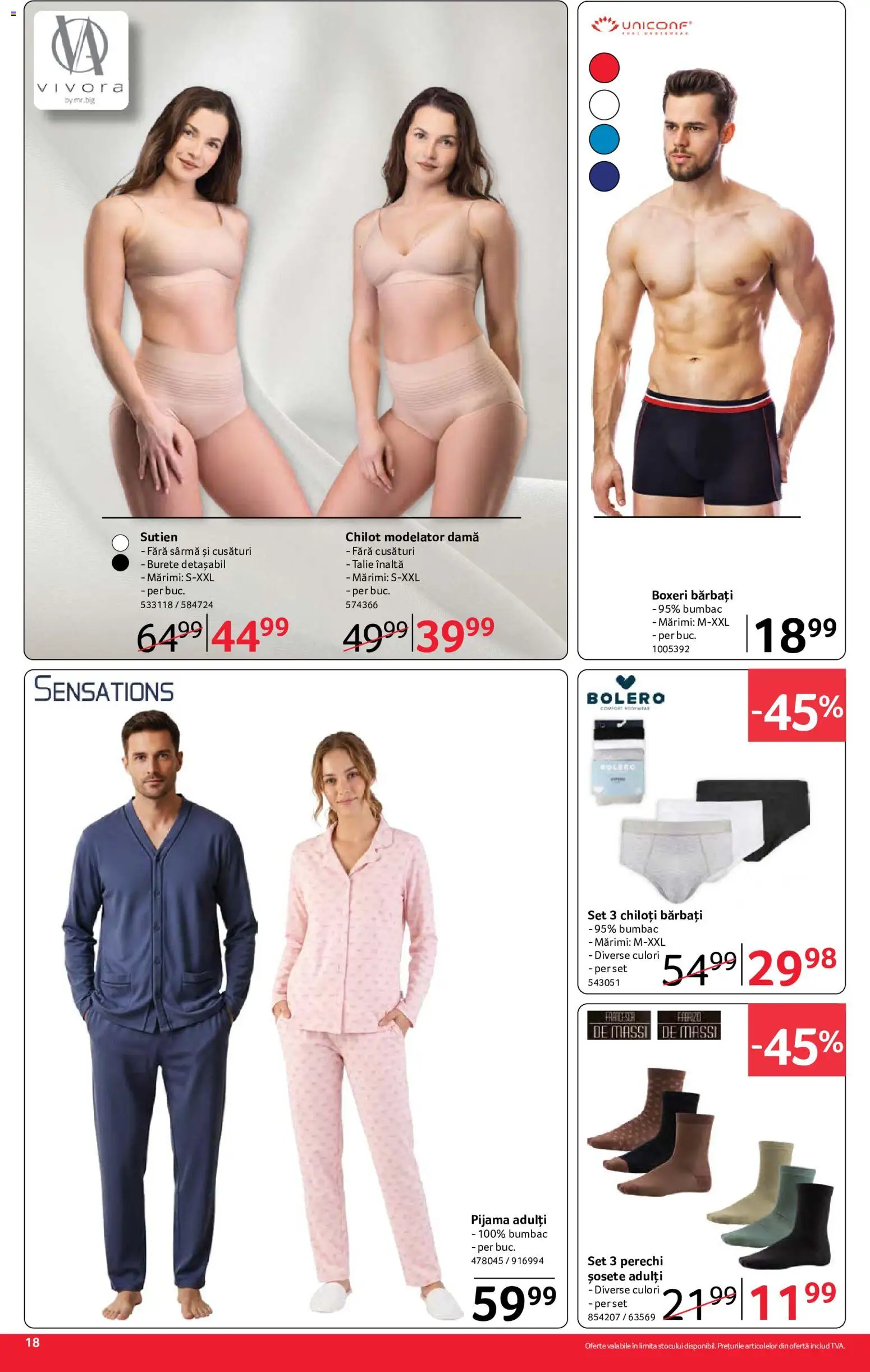 Catalog Selgros 2 - 14 Octombrie 2026 | Pagina 18 | Produse: Burete, Pijamă, Șosete, Boxeri