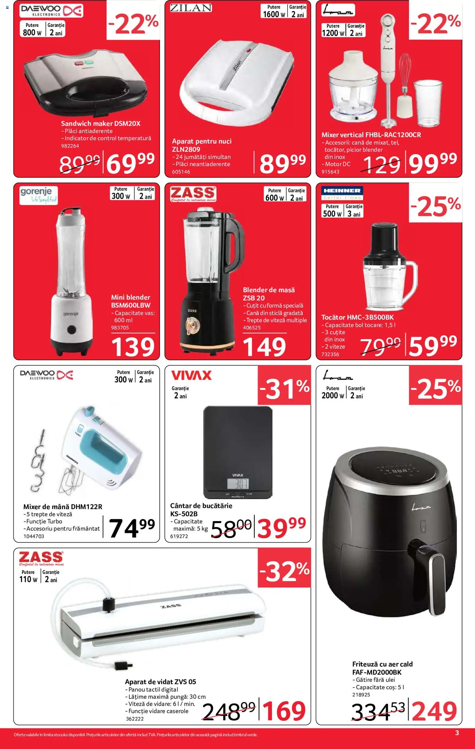 Catalog Selgros 2 - 14 Octombrie 2026 | Pagina 3 | Produse: Cântar, Sandwich Maker, Tocător, Mixer vertical