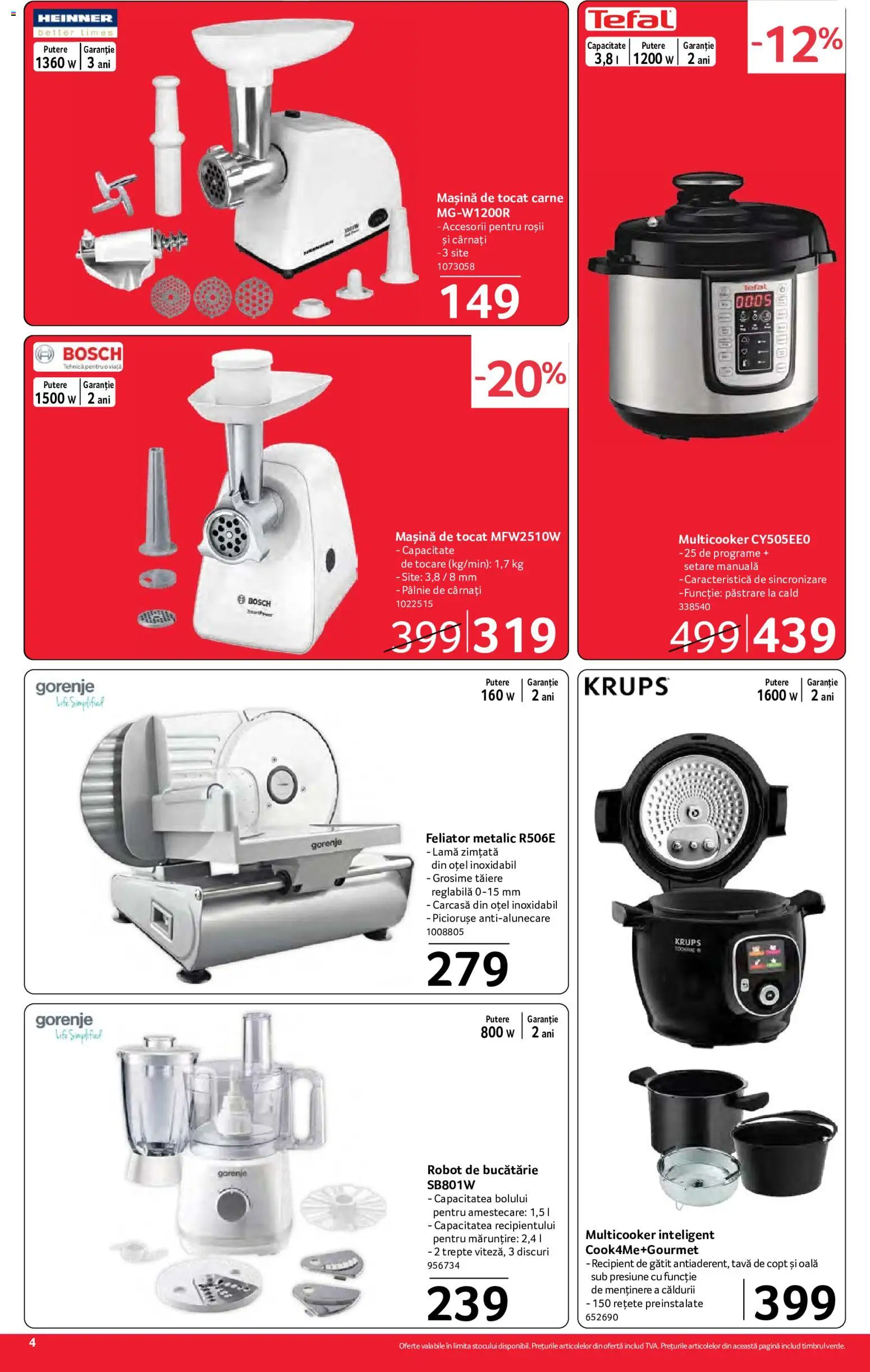 Catalog Selgros 2 - 14 Octombrie 2026 | Pagina 4 | Produse: Robot de bucătarie, Feliator, Robot, Bucătărie