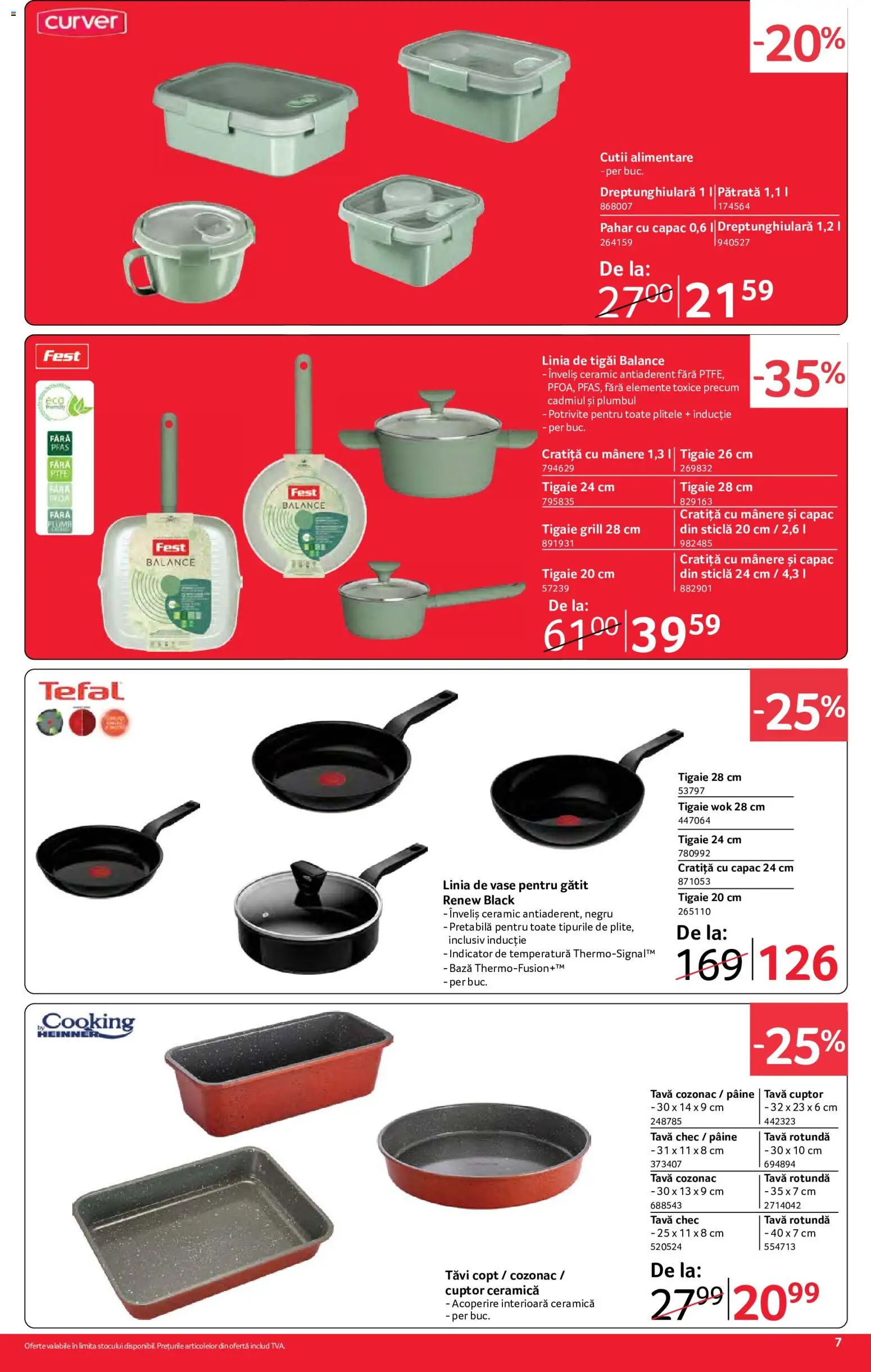 Catalog Selgros 2 - 14 Octombrie 2026 | Pagina 7 | Produse: Tava, Cuptor, Tigaie, Vase