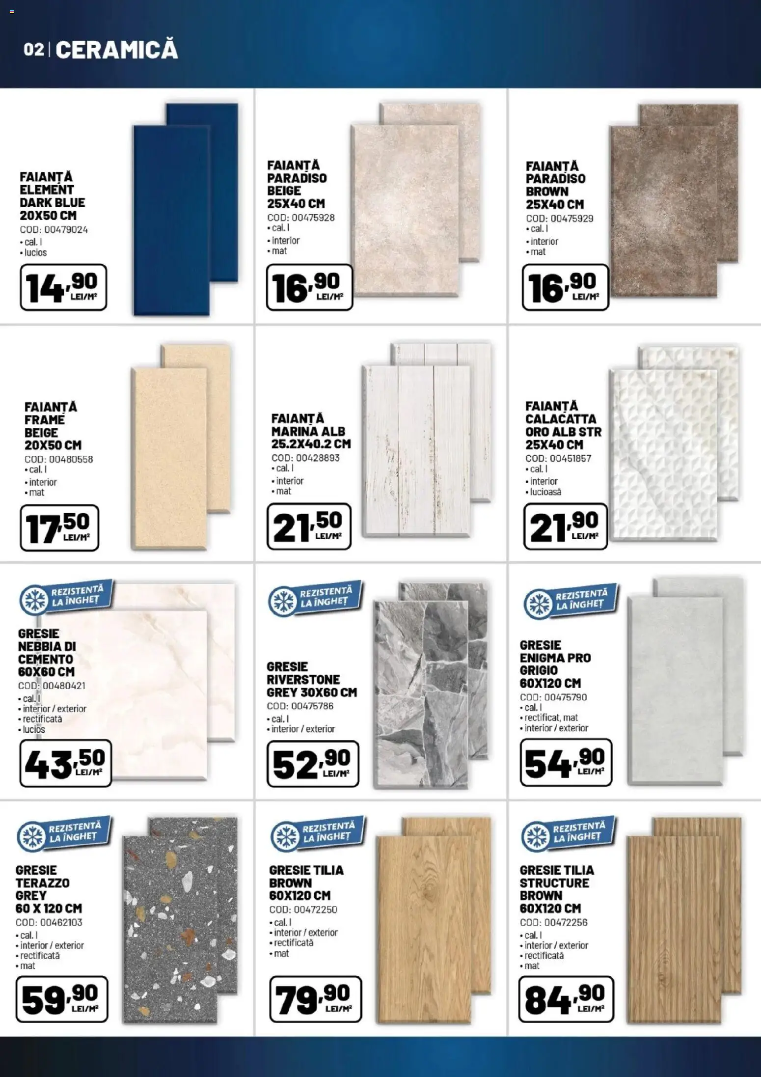 Catalog Ambient 6 Octombrie - 11 Noiembrie 2026 | Pagina 2 | Produse: Grey, Faianță, Gresie