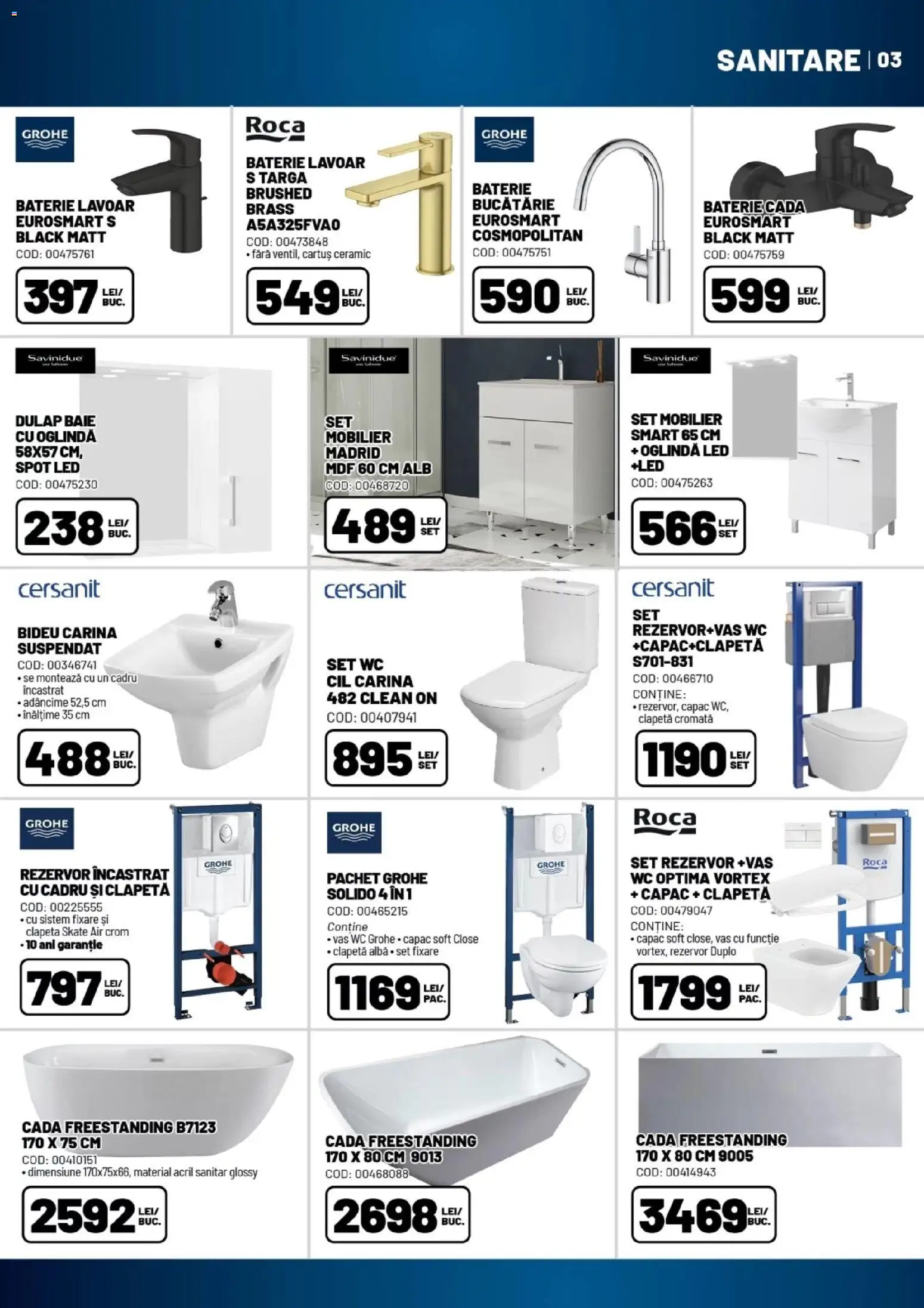 Catalog Ambient 6 Octombrie - 11 Noiembrie 2026 | Pagina 3 | Produse: Vas WC, Clean, Alba, Oglindă