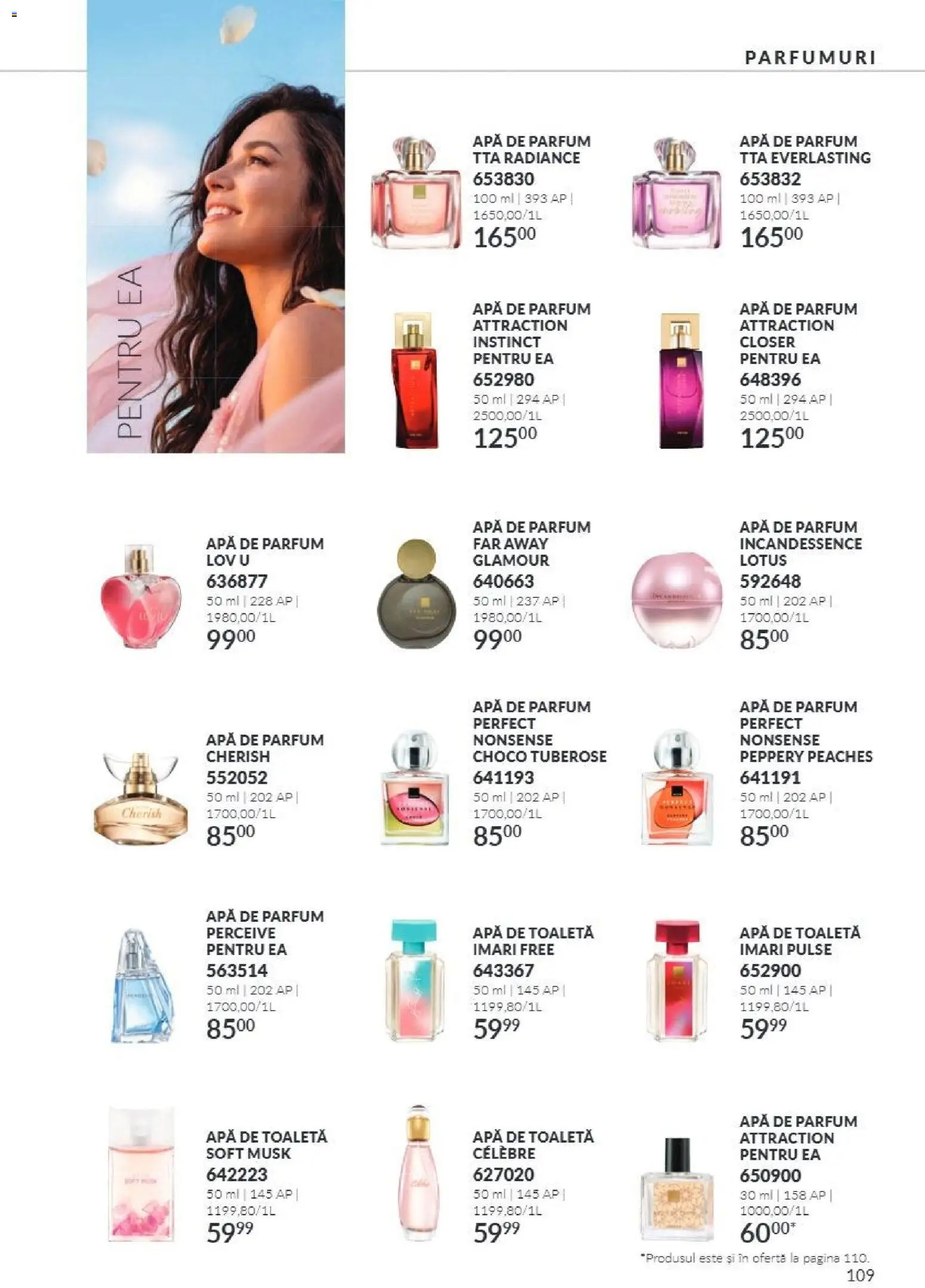 Catalog Avon 1 - 31 Octombrie 2026 | Pagina 109 | Produse: Lotus, Toaletă, Parfum, Apă de toaletă