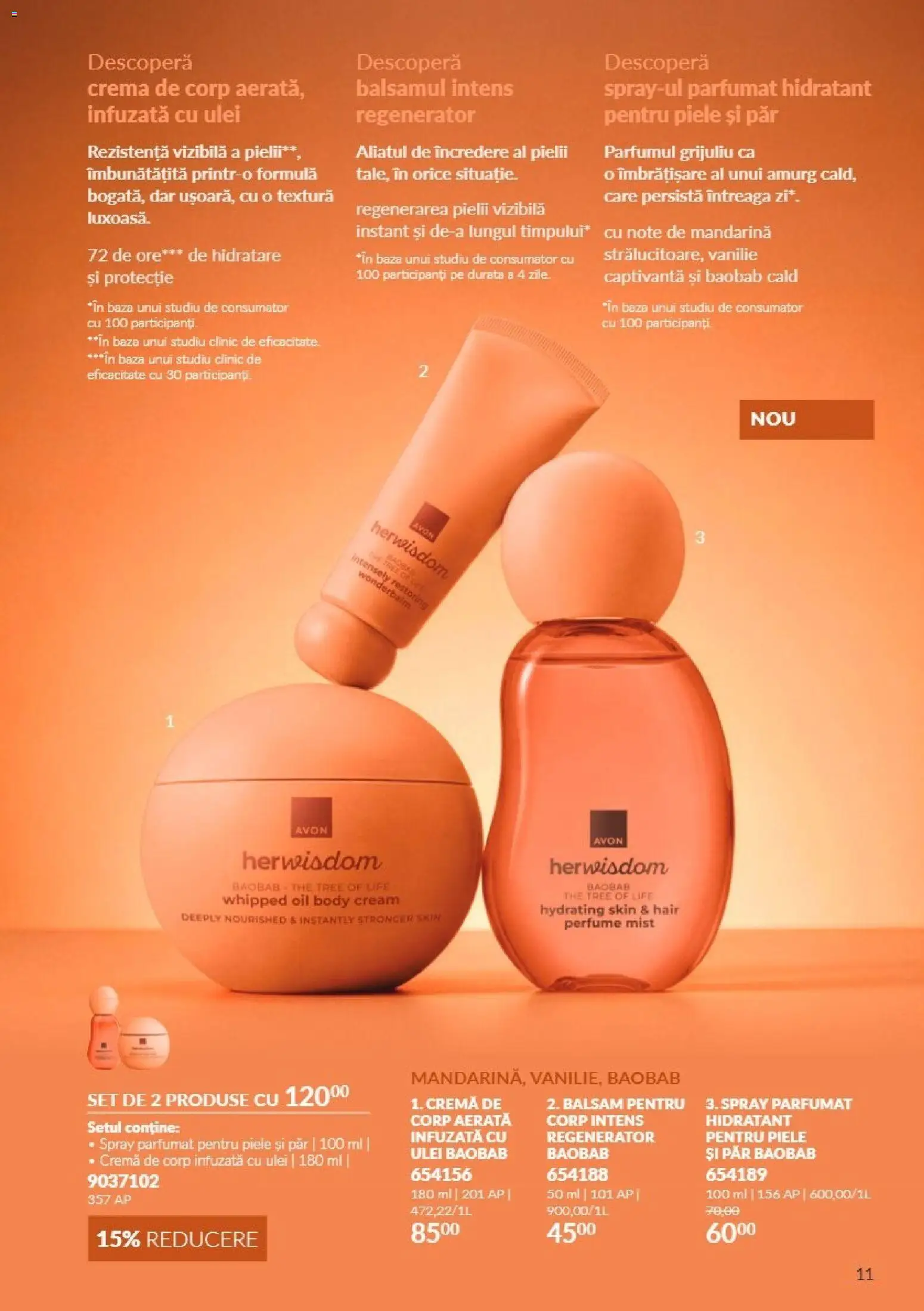 Catalog Avon 1 - 31 Octombrie 2026 | Pagina 11 | Produse: Body, Balsam, Cremă, Ulei