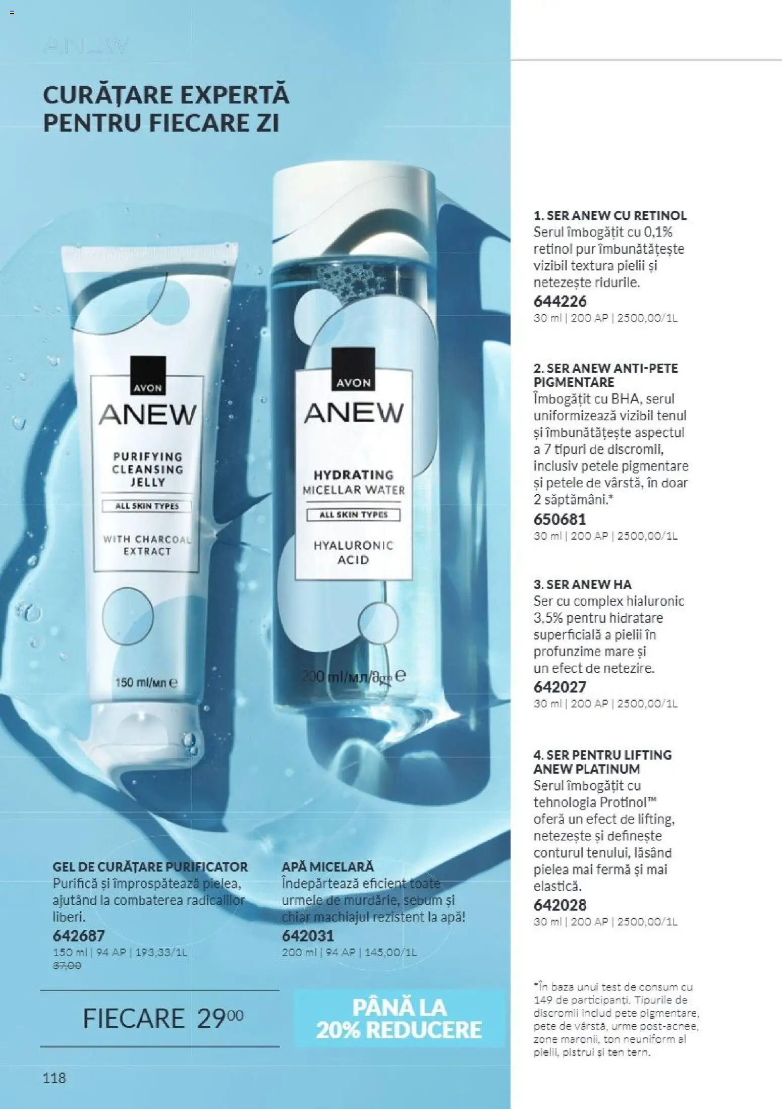 Catalog Avon 1 - 31 Octombrie 2026 | Pagina 118 | Produse: Gel de curățare, Apă micelară, Apă