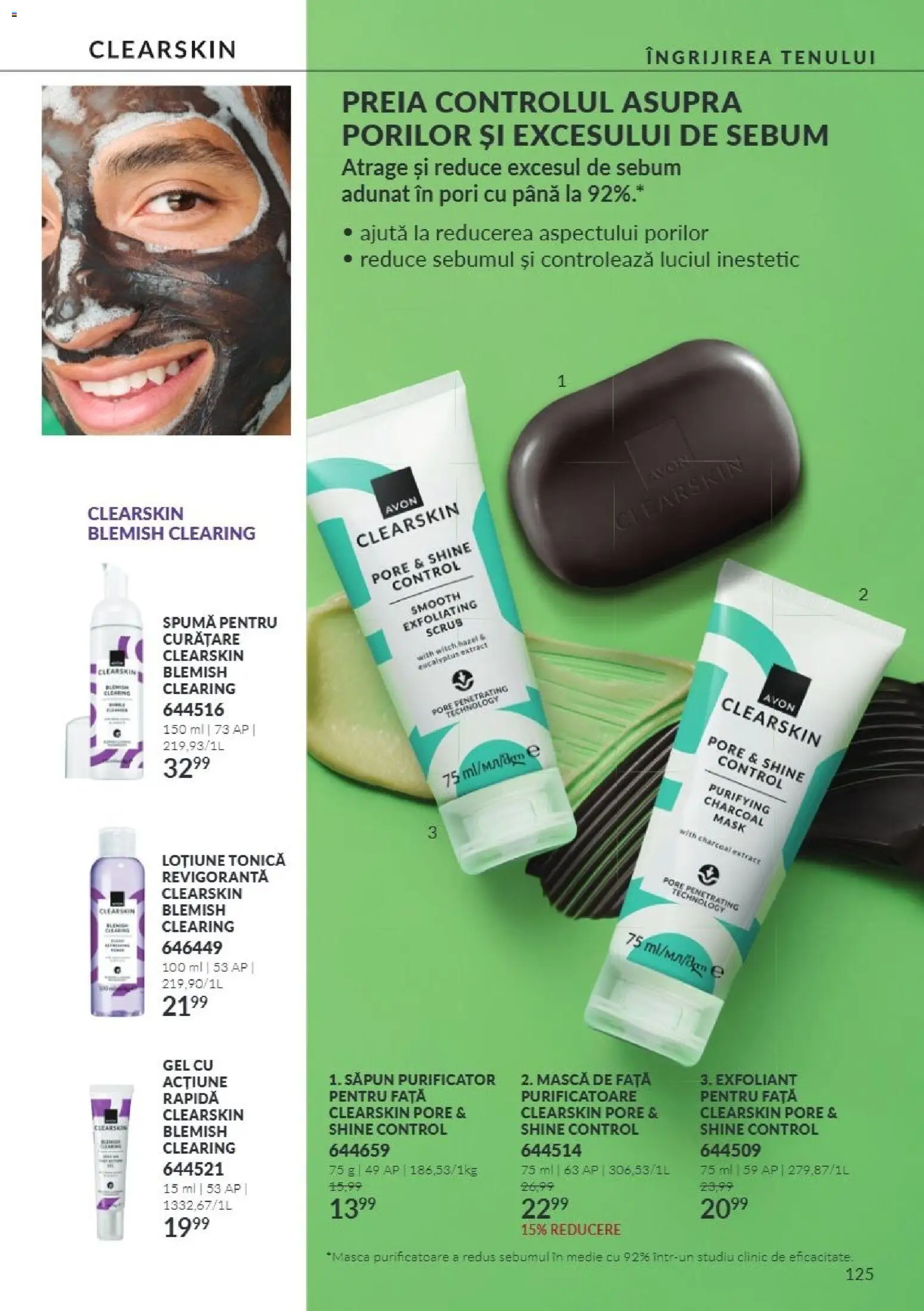 Catalog Avon 1 - 31 Octombrie 2026 | Pagina 125 | Produse: Loțiune tonică, Exfoliant, Scrub, Săpun