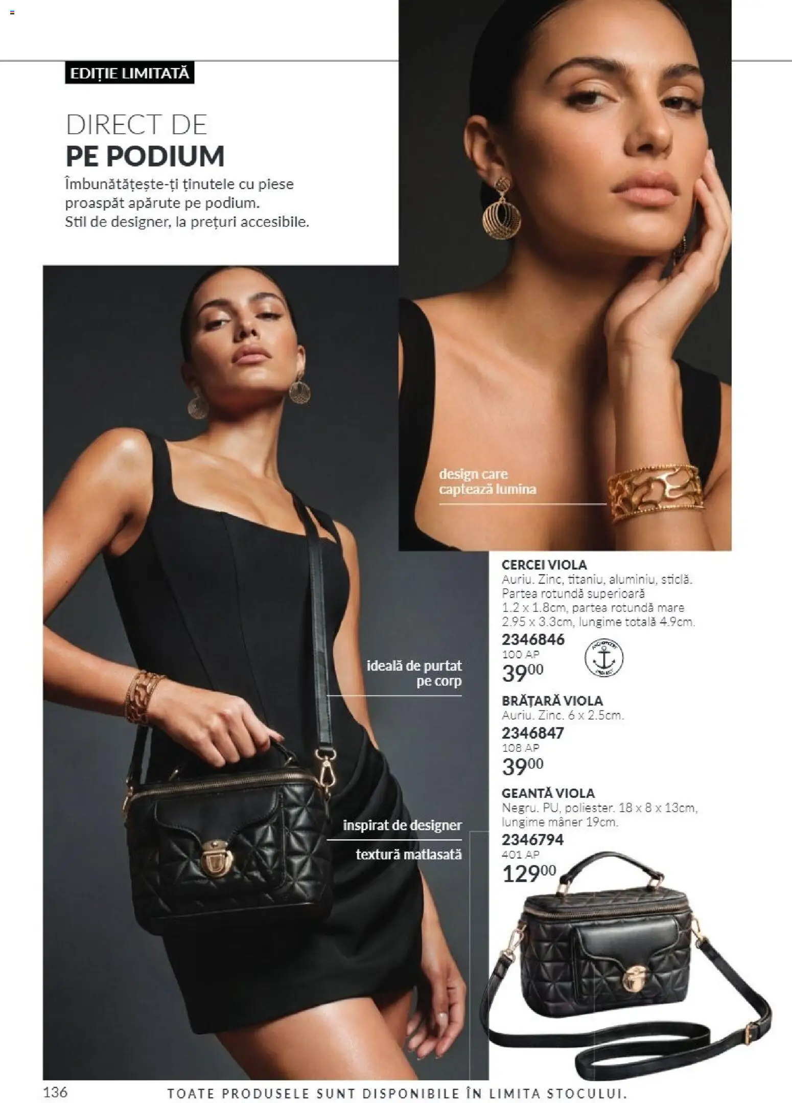 Catalog Avon 1 - 31 Octombrie 2026 | Pagina 136 | Produse: Lumină, Cercei, Brățară, Mâner