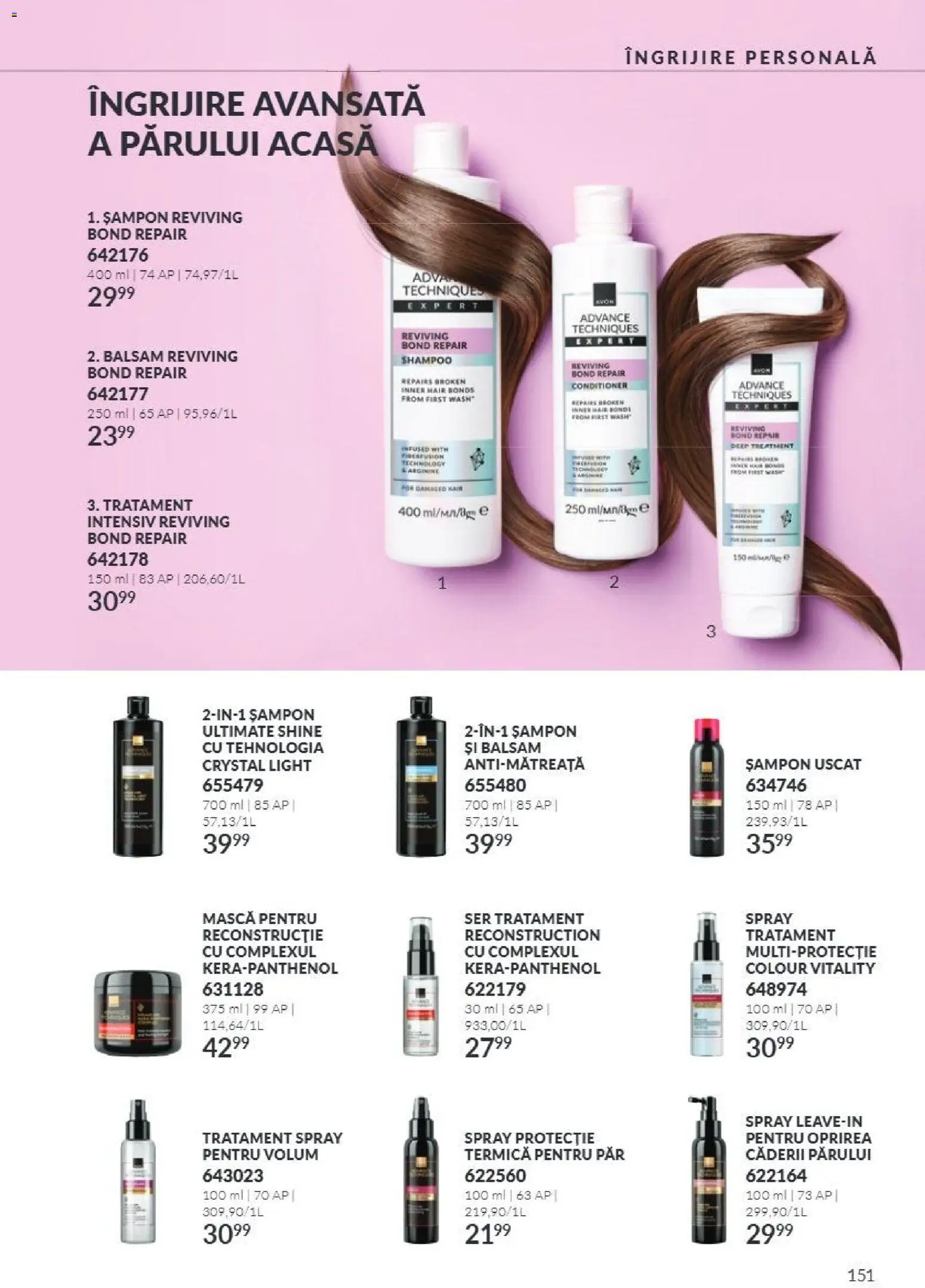 Catalog Avon 1 - 31 Octombrie 2026 | Pagina 151 | Produse: Intensiv, Șampon, Balsam, Șampon uscat