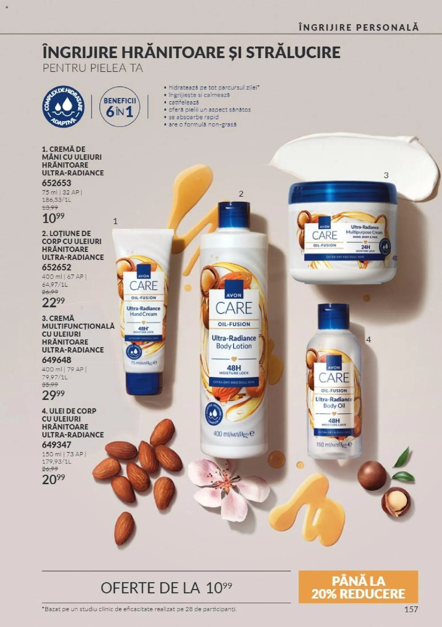 Catalog Avon 1 - 31 Octombrie 2026 | Pagina 157 | Produse: Ulei de corp, Body, Cremă, Ulei