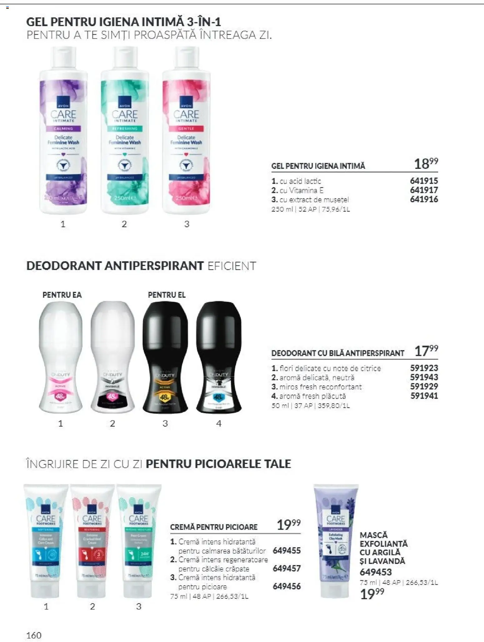 Catalog Avon 1 - 31 Octombrie 2026 | Pagina 160 | Produse: Cremă, Deodorant, Antiperspirant, Flori