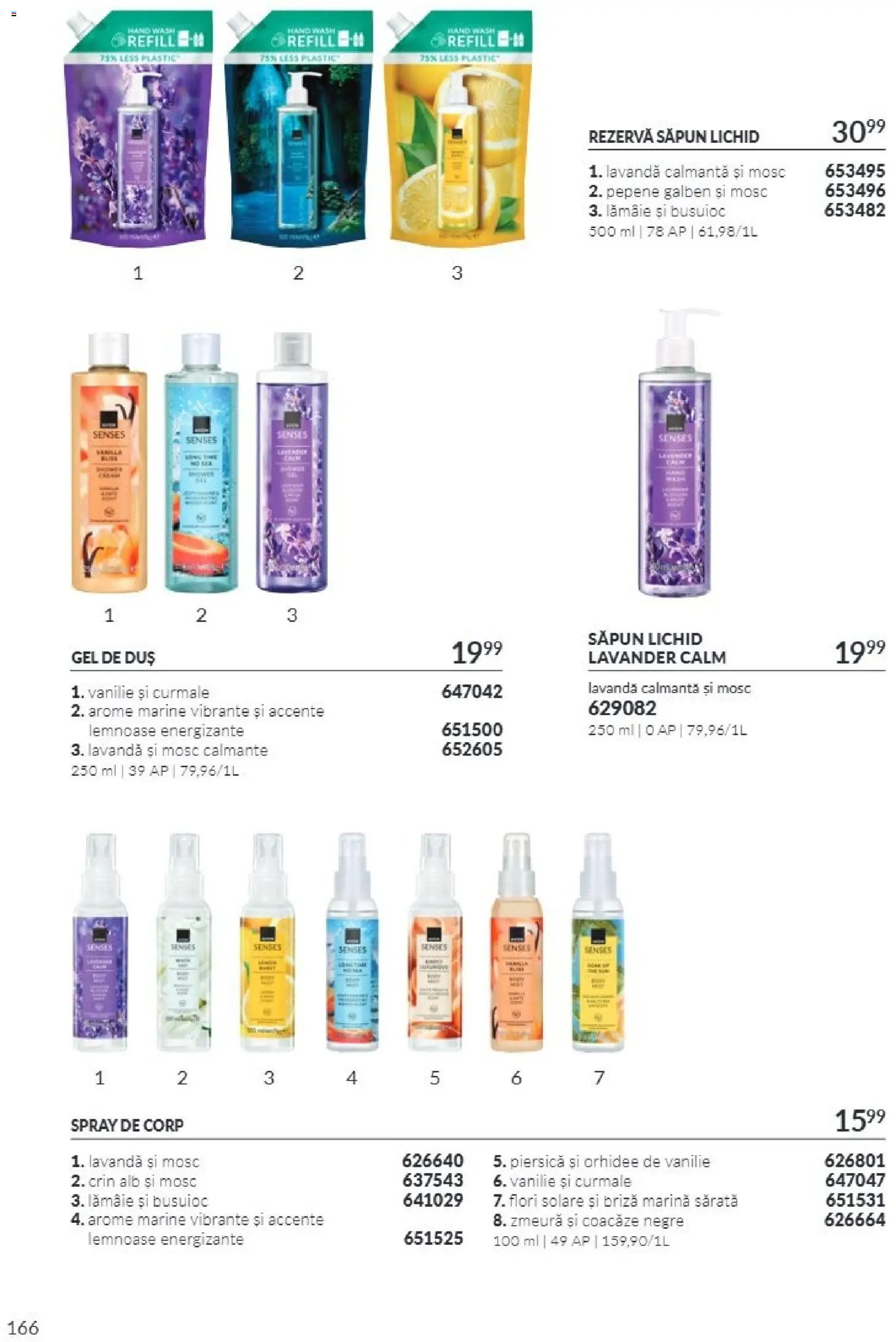 Catalog Avon 1 - 31 Octombrie 2026 | Pagina 166 | Produse: Zmeură, Orhidee, Rezervă săpun, Curmale