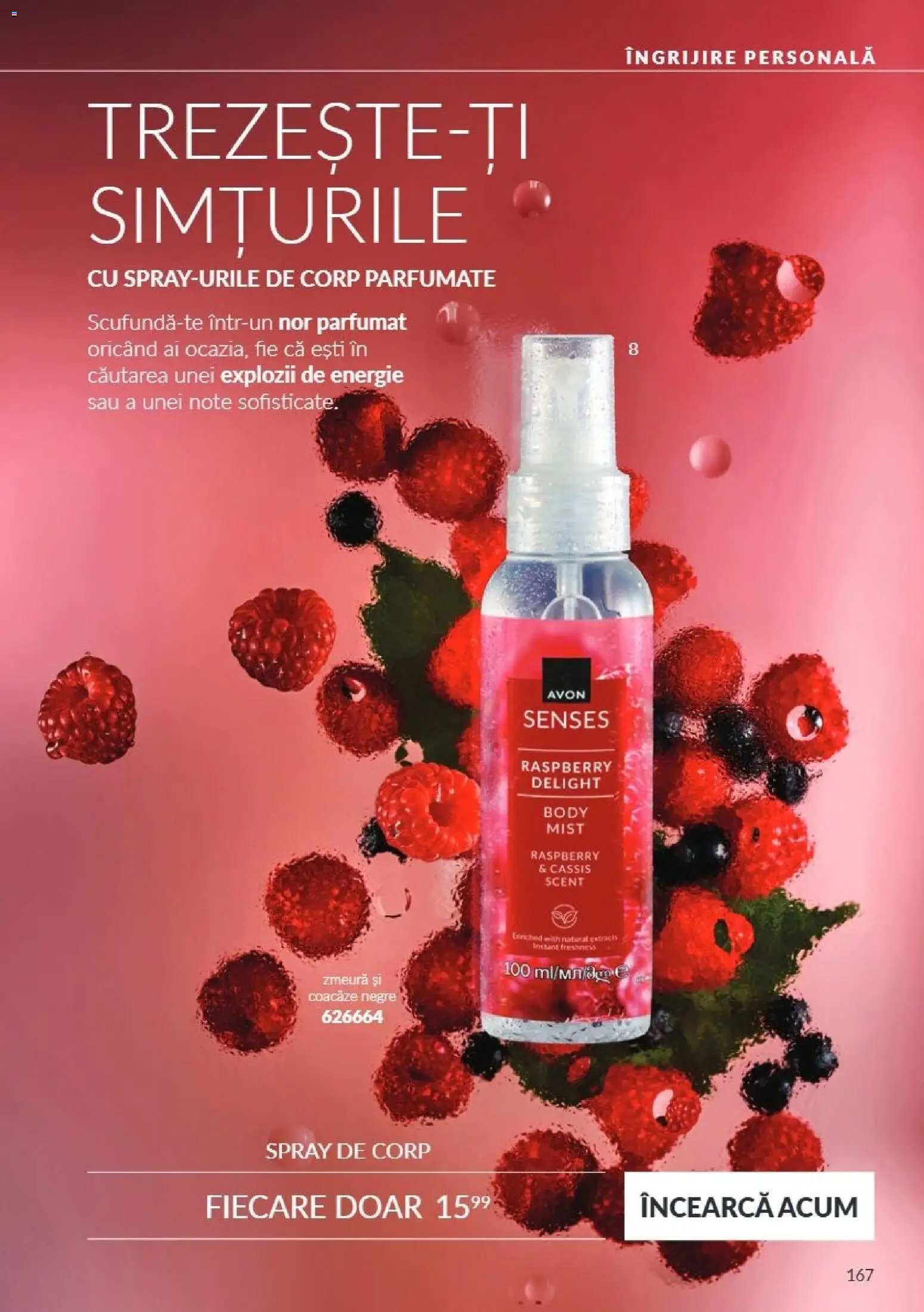 Catalog Avon 1 - 31 Octombrie 2026 | Pagina 167 | Produse: Zmeură, Body