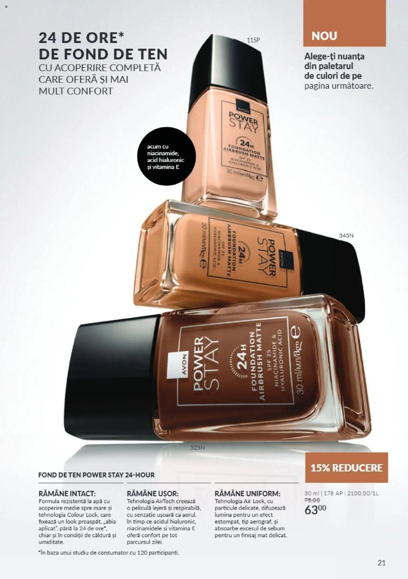 Catalog Avon 1 - 31 Octombrie 2026 | Pagina 21 | Produse: Fond de ten, Tip, Apă, Power