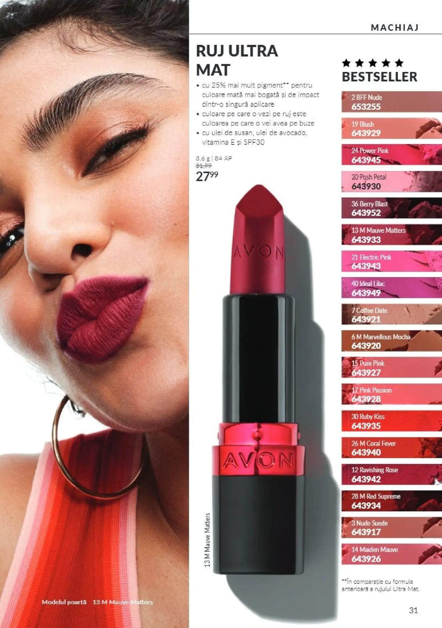 Catalog Avon 1 - 31 Octombrie 2026 | Pagina 31 | Produse: Machiaj, Blush, Ruj, Impact