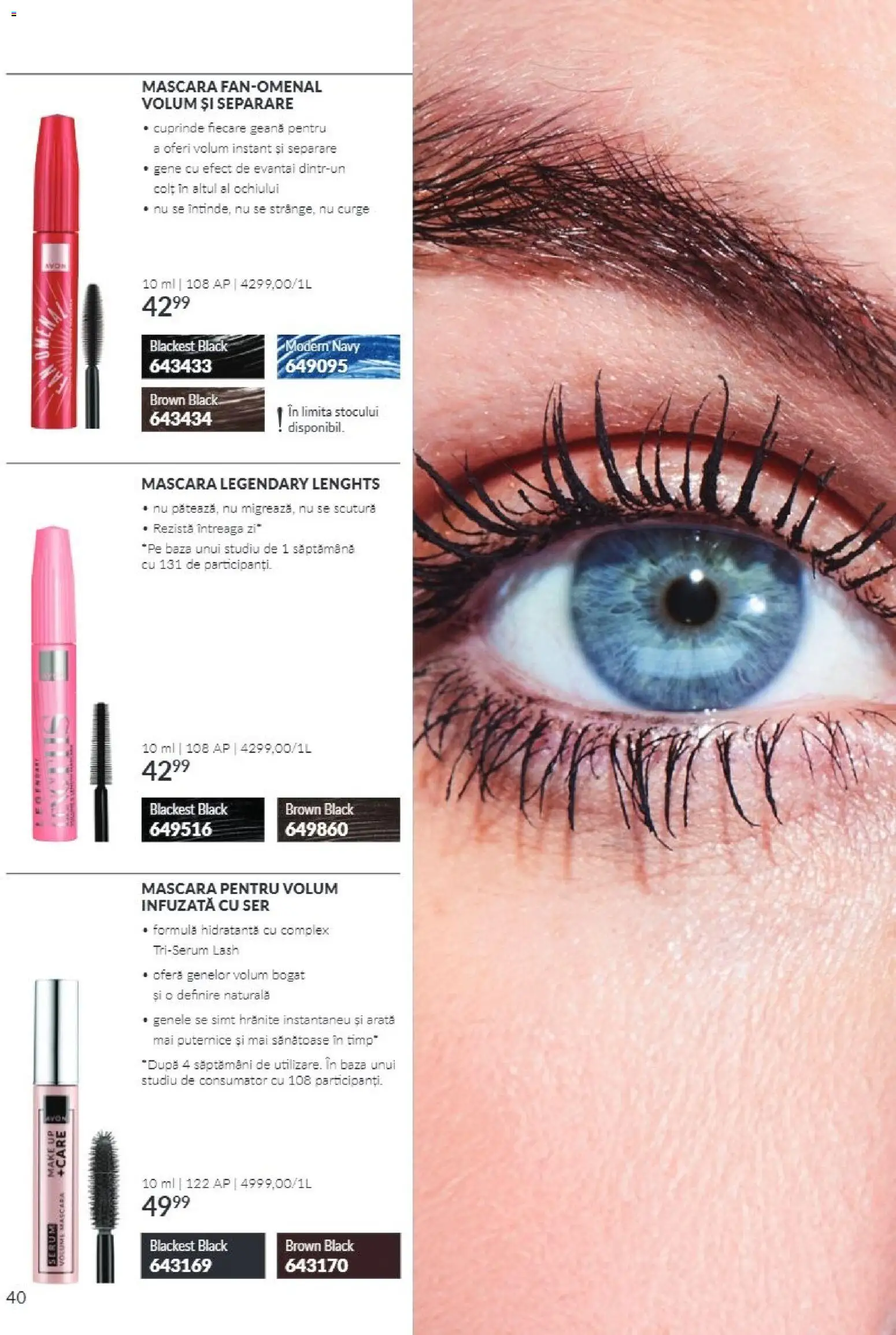 Catalog Avon 1 - 31 Octombrie 2026 | Pagina 40 | Produse: Evantai, Serum, Mascara, Black