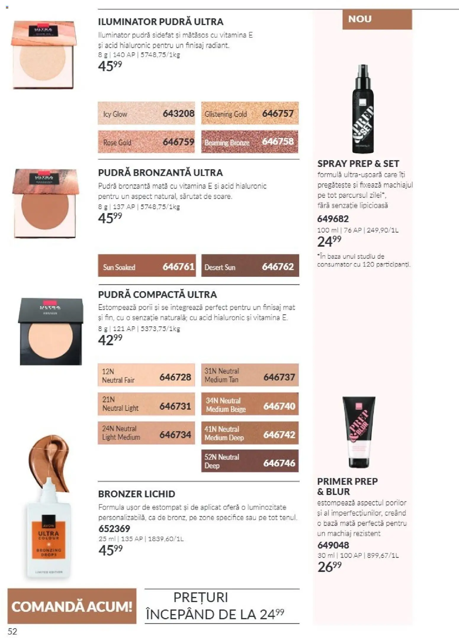 Catalog Avon 1 - 31 Octombrie 2026 | Pagina 52 | Produse: Finisaj, Machiaj, Iluminator, Desert