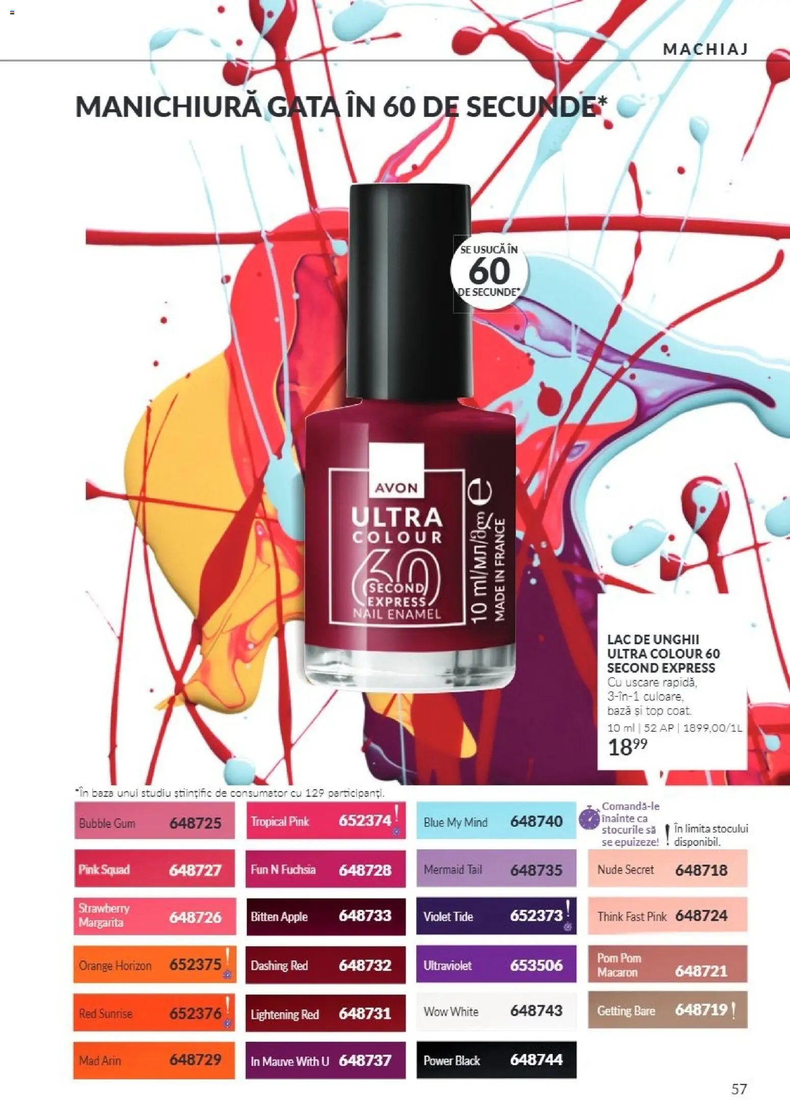Catalog Avon 1 - 31 Octombrie 2026 | Pagina 57 | Produse: Top, Lac de unghii, Apple, Black