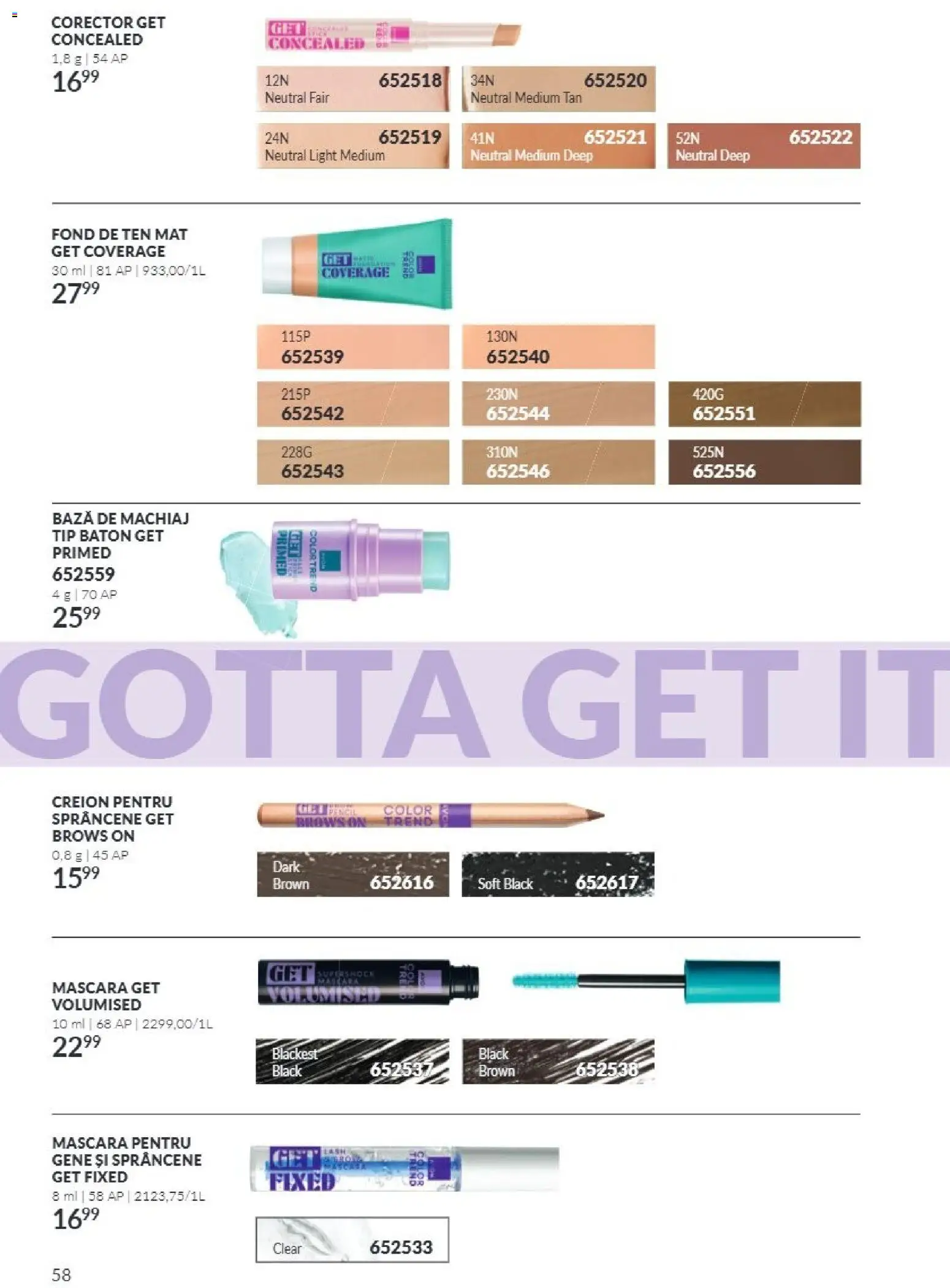 Catalog Avon 1 - 31 Octombrie 2026 | Pagina 58 | Produse: Bază de machiaj, Clear, Tip, Black