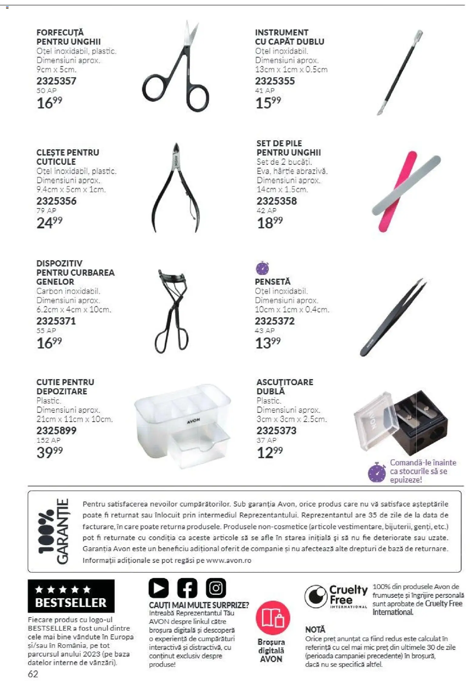Catalog Avon 1 - 31 Octombrie 2026 | Pagina 62 | Produse: Forfecuță, Clește, Ascuțitoare, Cutie