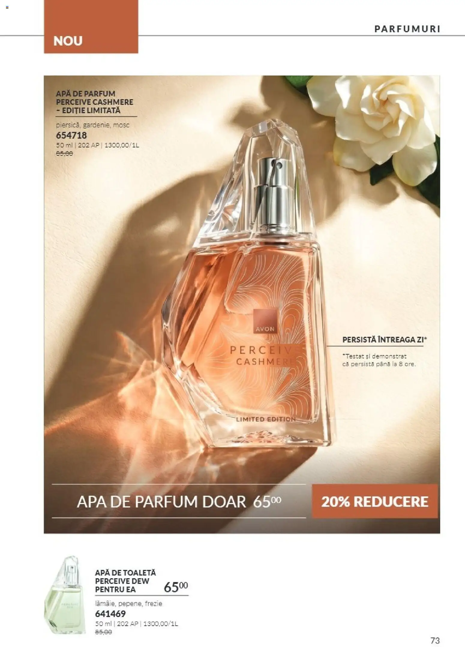 Catalog Avon 1 - 31 Octombrie 2026 | Pagina 73 | Produse: Apă de parfum, Toaletă, Parfum, Apă